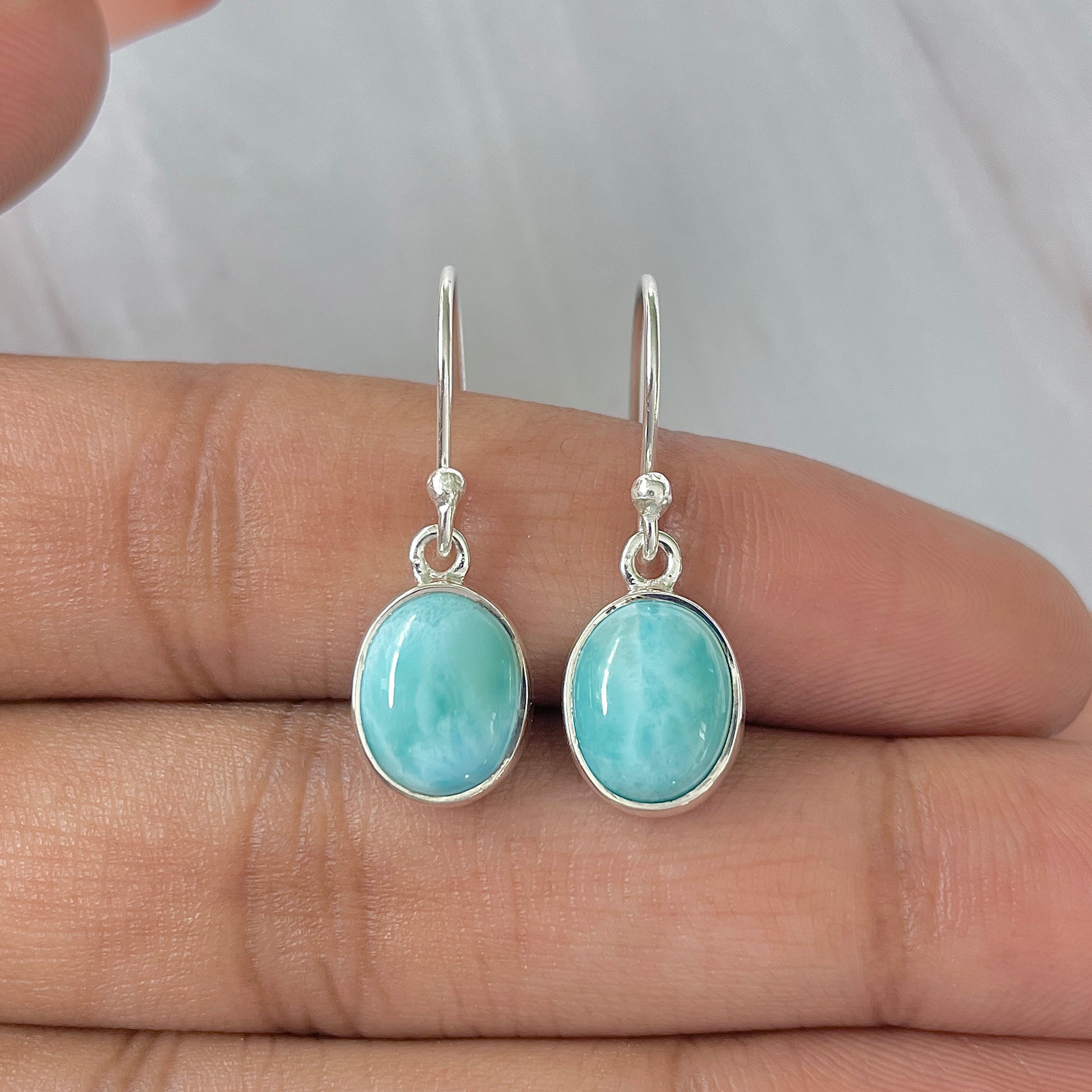 Larimar Earring-(LAR-E-1437.)