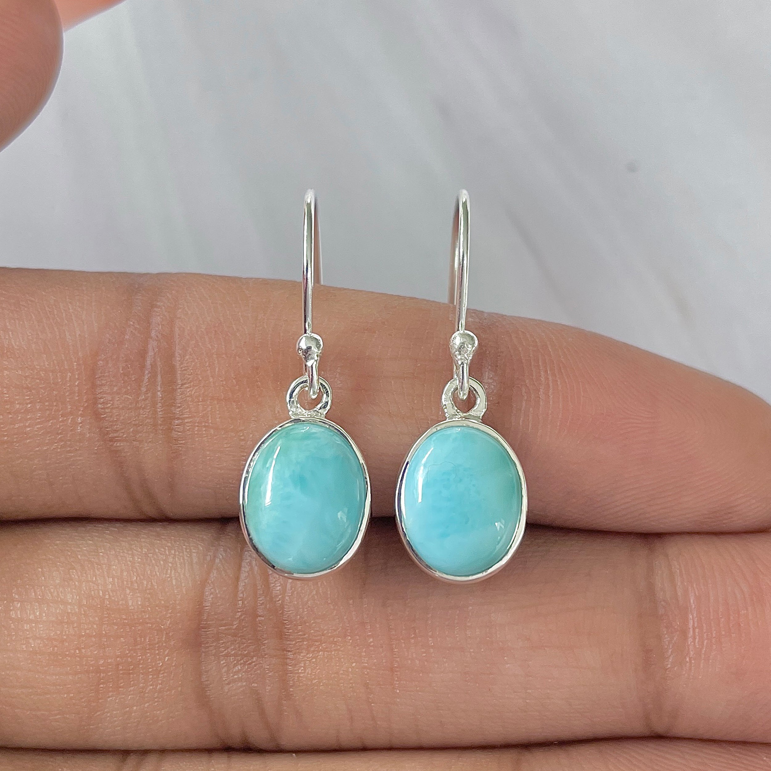 Larimar Earring-(LAR-E-1438.)