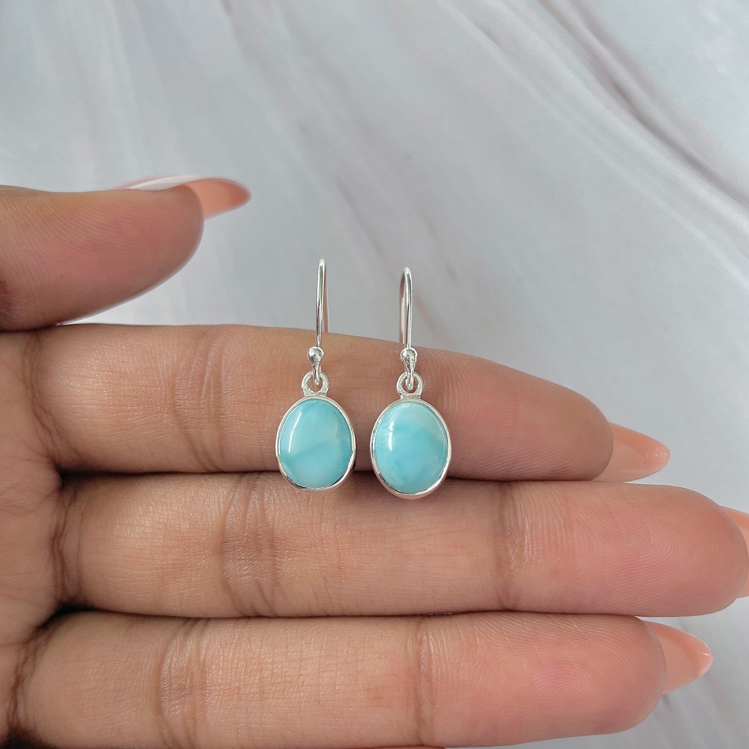 Larimar Earring-(LAR-E-1439.)