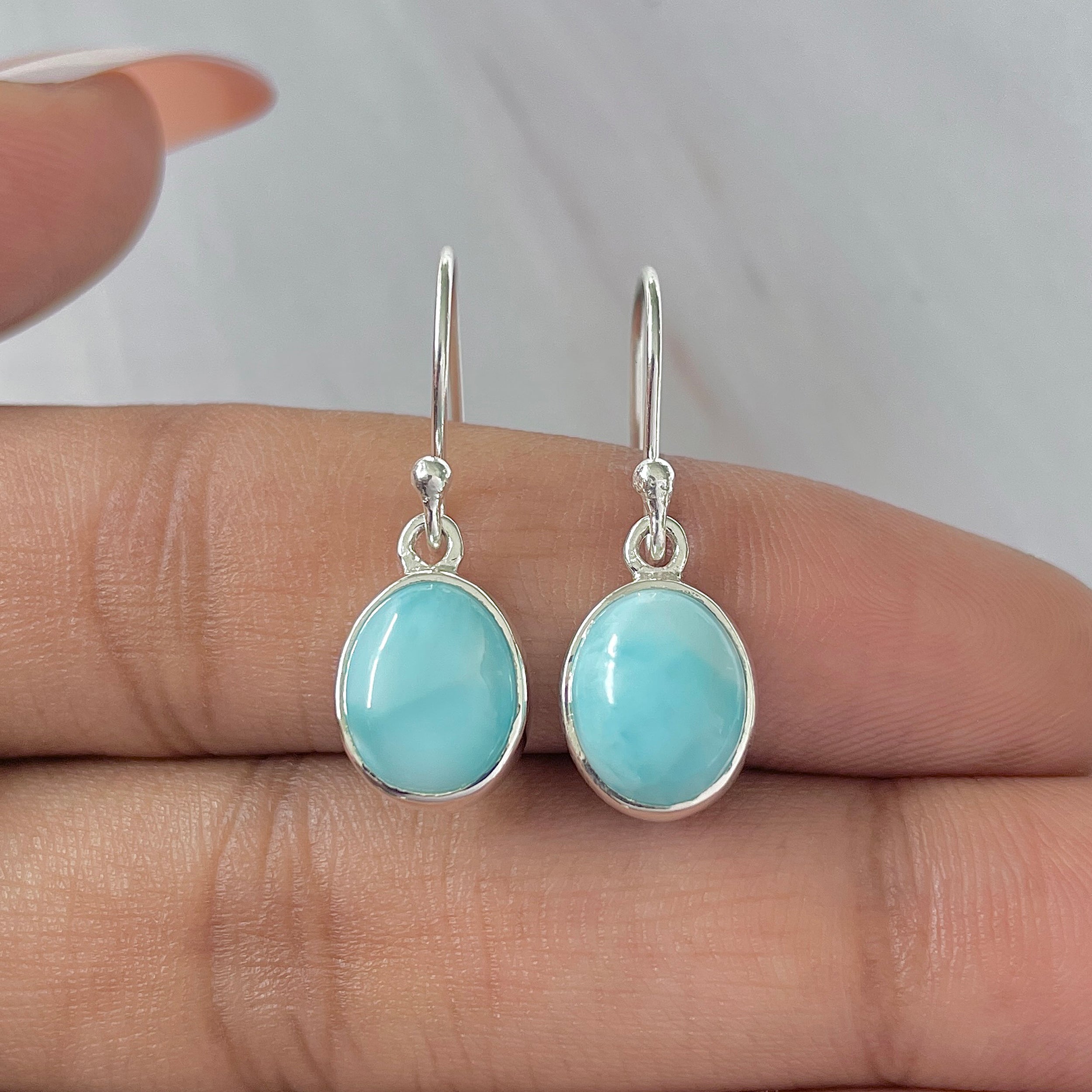 Larimar Earring-(LAR-E-1439.)