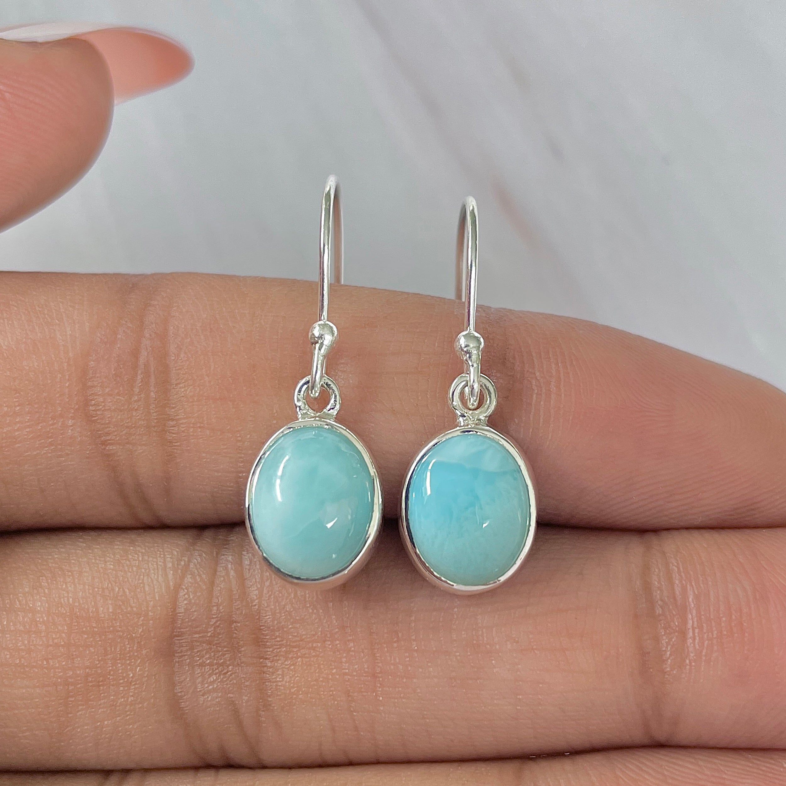 Larimar Earring-(LAR-E-1440.)
