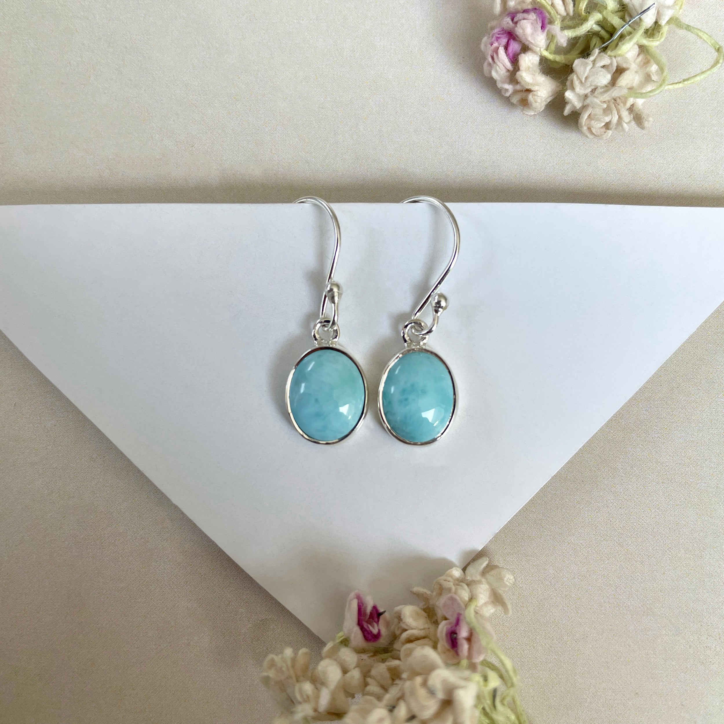 Larimar Earring-(LAR-E-1441.)