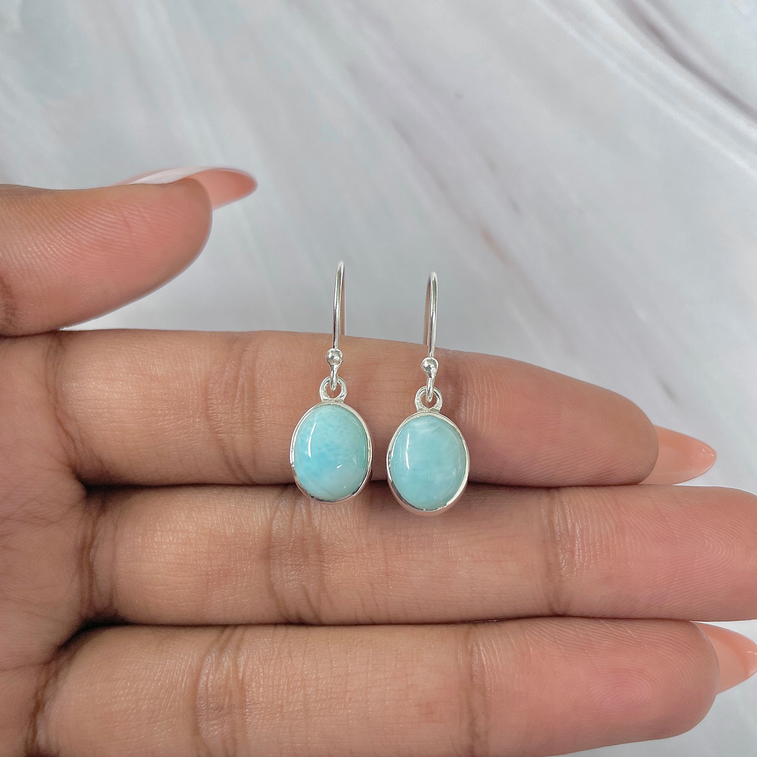 Larimar Earring-(LAR-E-1442.)