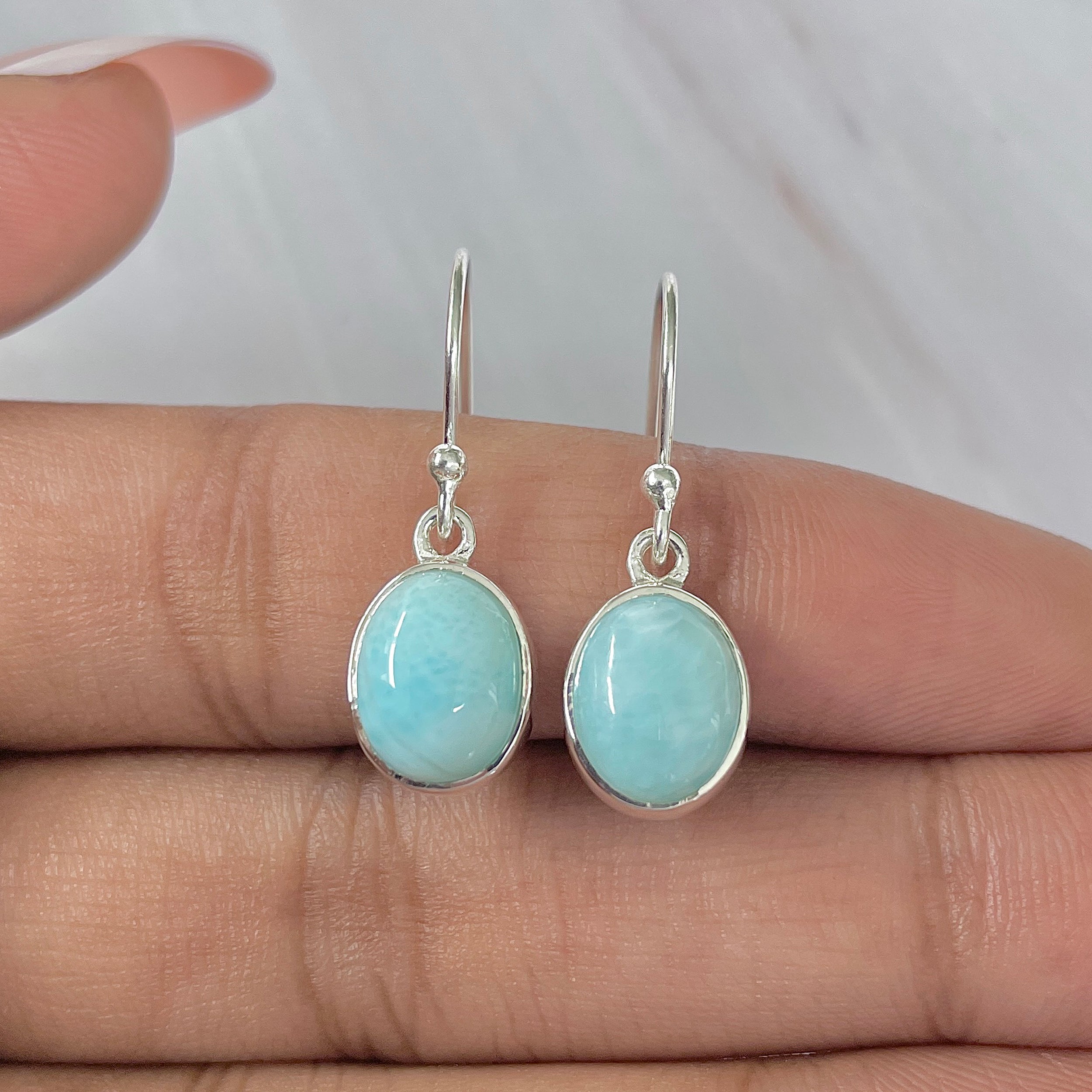 Larimar Earring-(LAR-E-1442.)