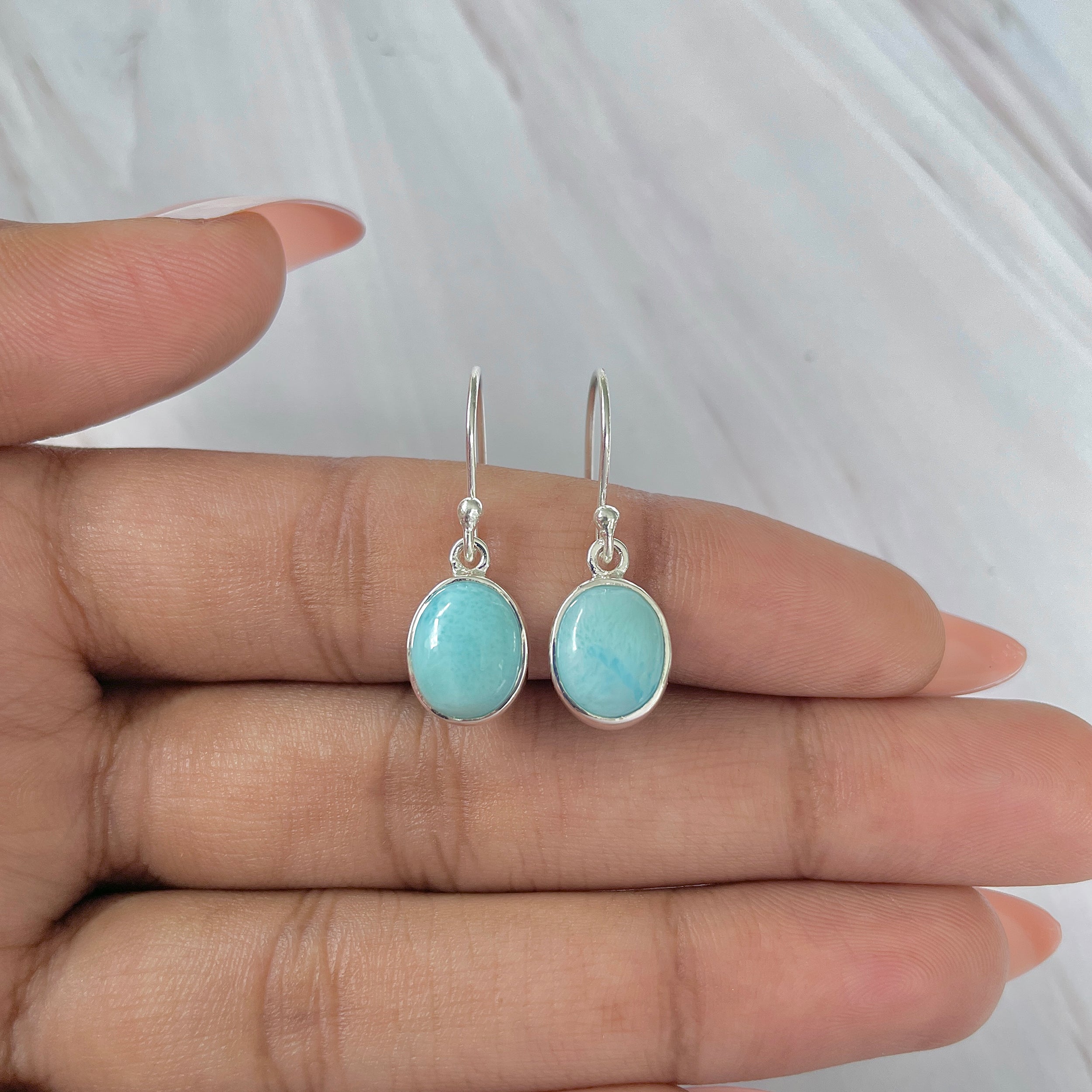 Larimar Earring-(LAR-E-1443.)