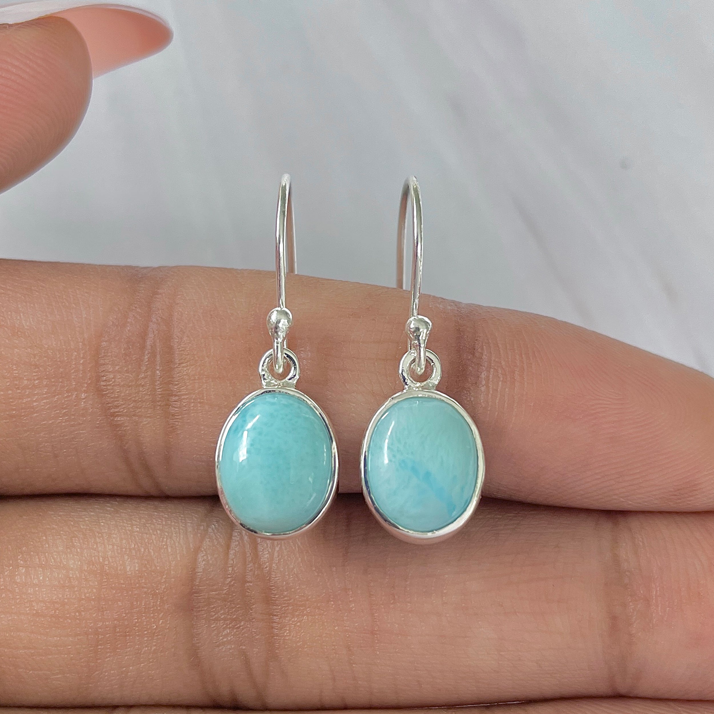 Larimar Earring-(LAR-E-1443.)