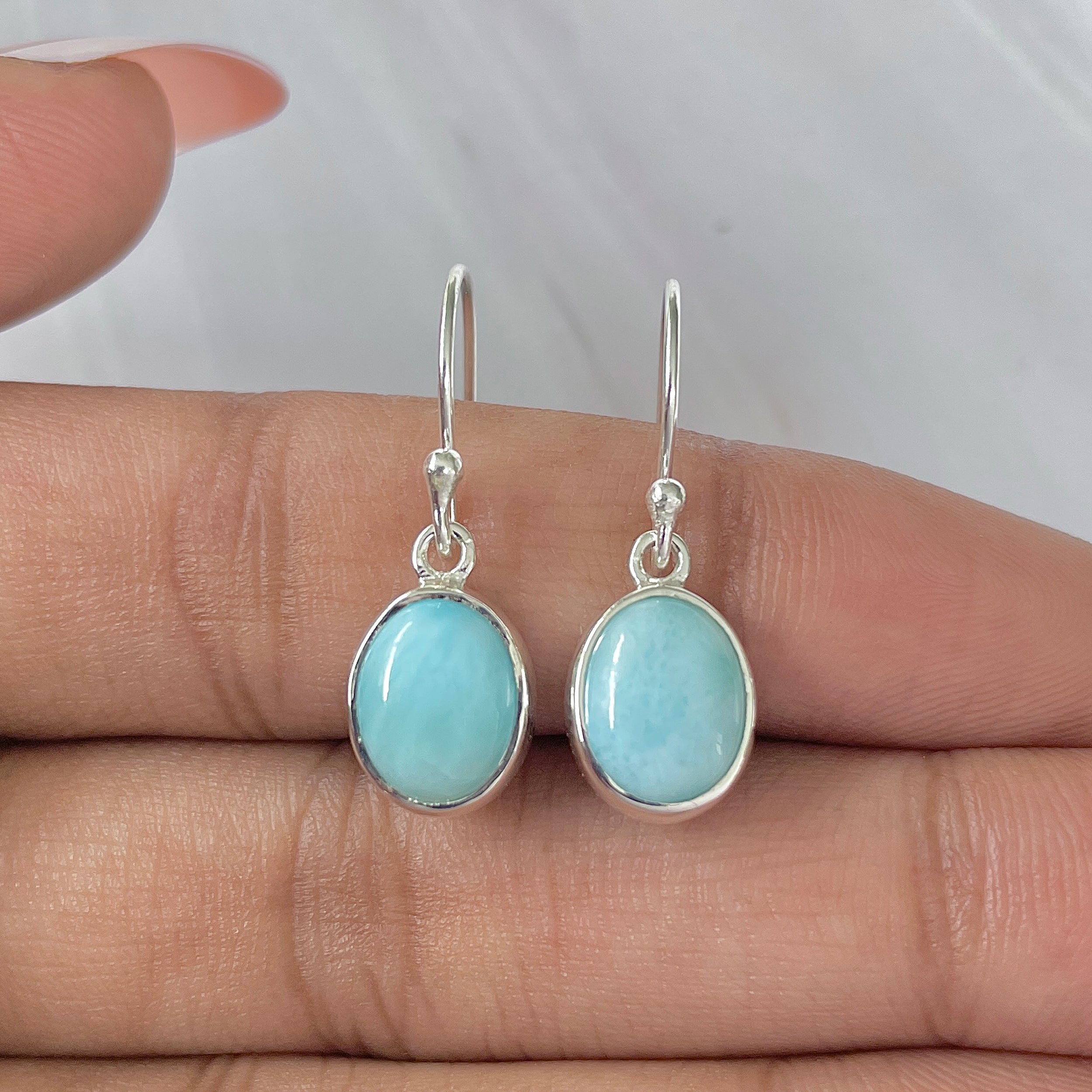 Larimar Earring-(LAR-E-1444.)