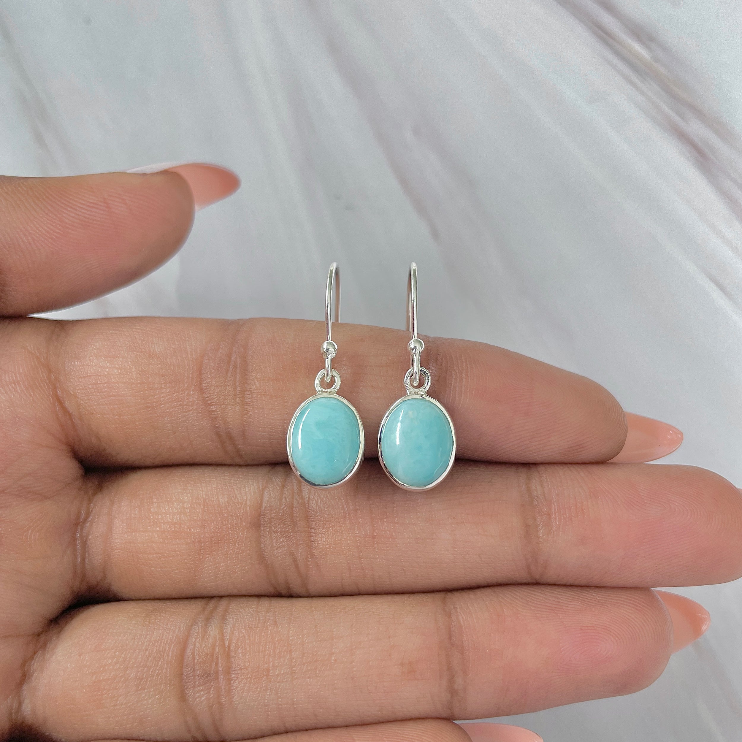 Larimar Earring-(LAR-E-1445.)
