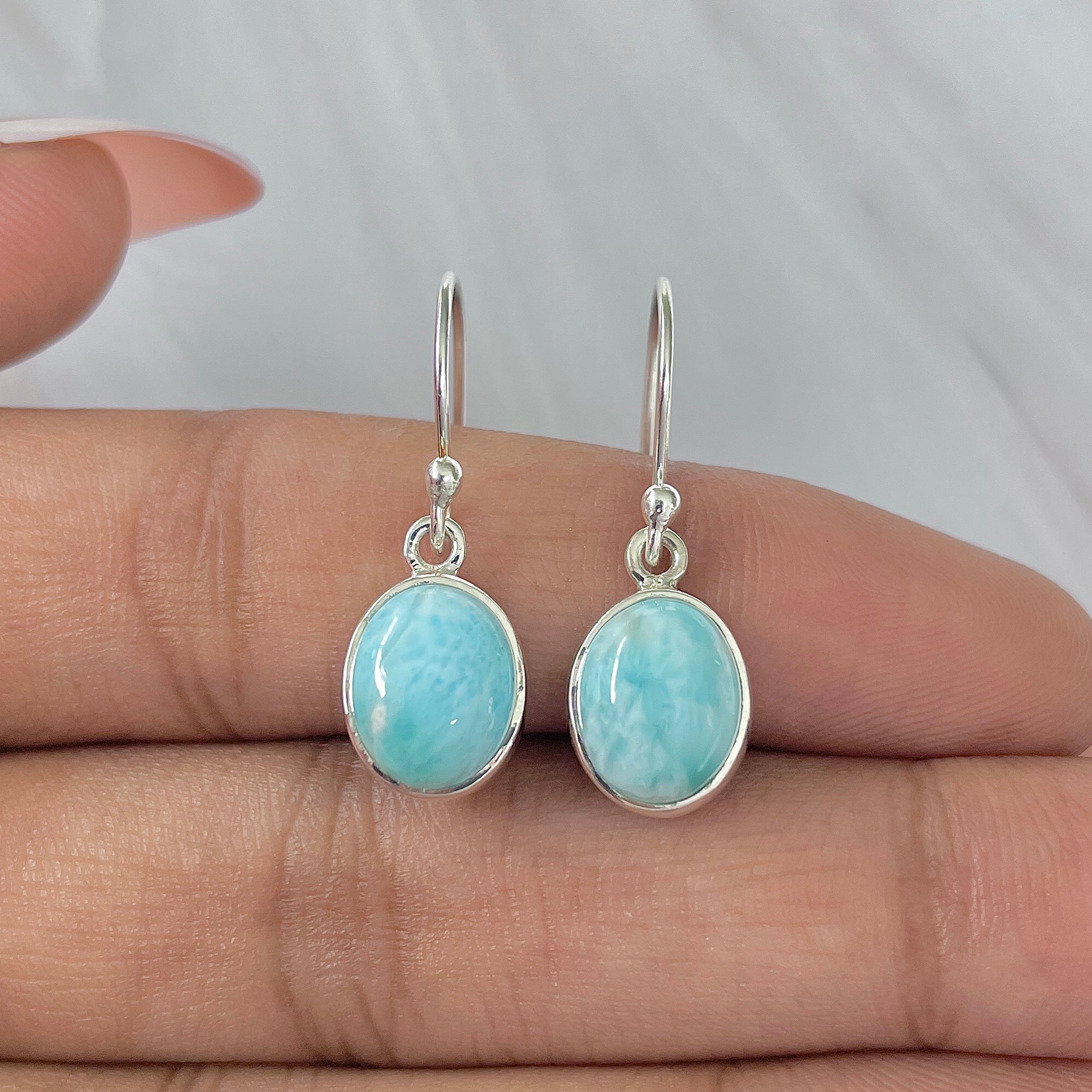 Larimar Earring-(LAR-E-1446.)