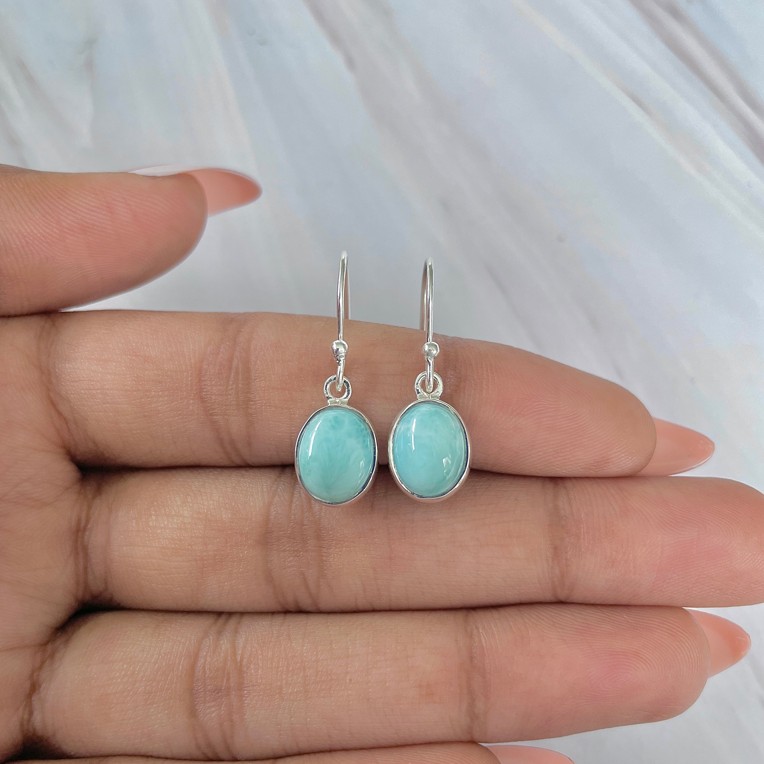 Larimar Earring-(LAR-E-1447.)