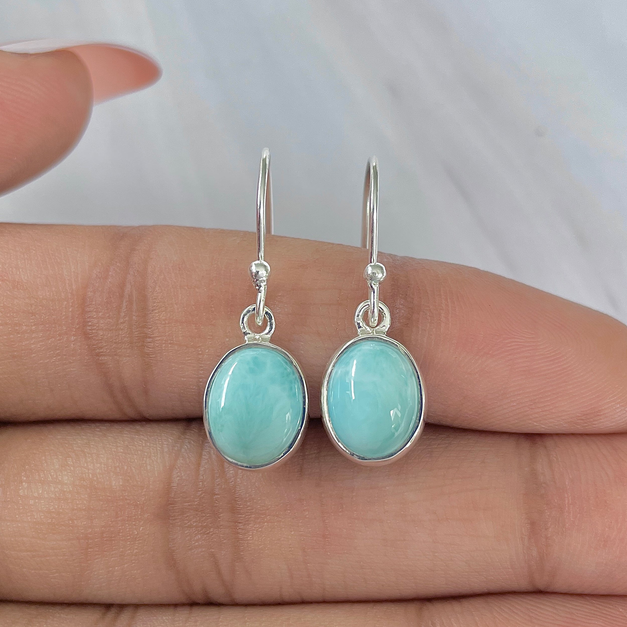 Larimar Earring-(LAR-E-1447.)