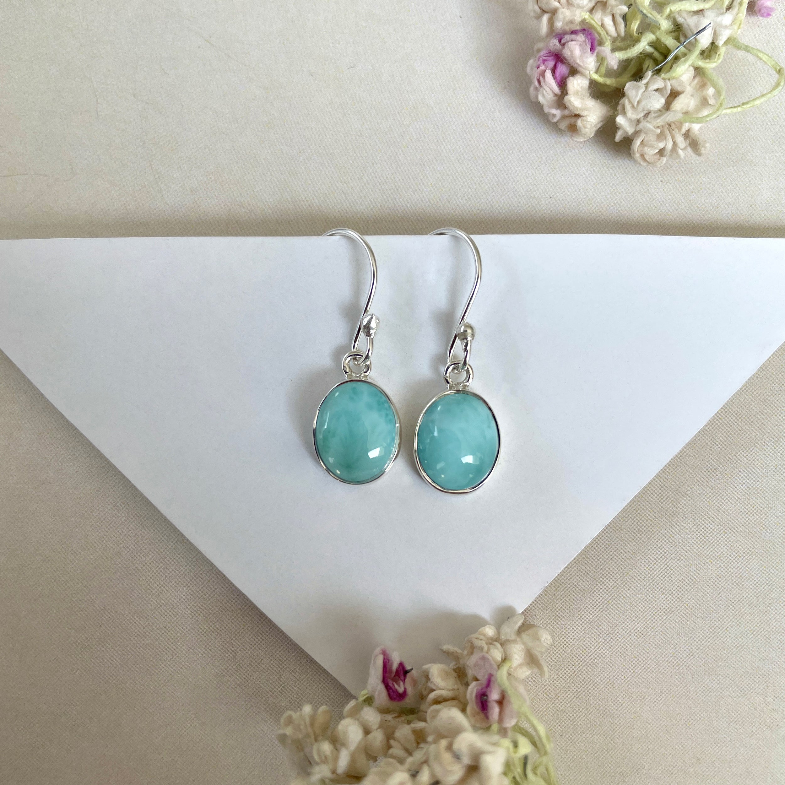 Larimar Earring-(LAR-E-1447.)