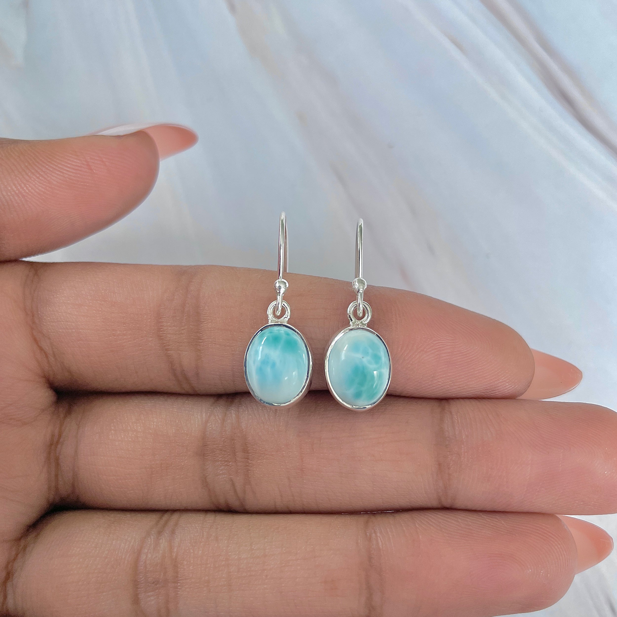 Larimar Earring-(LAR-E-1448.)