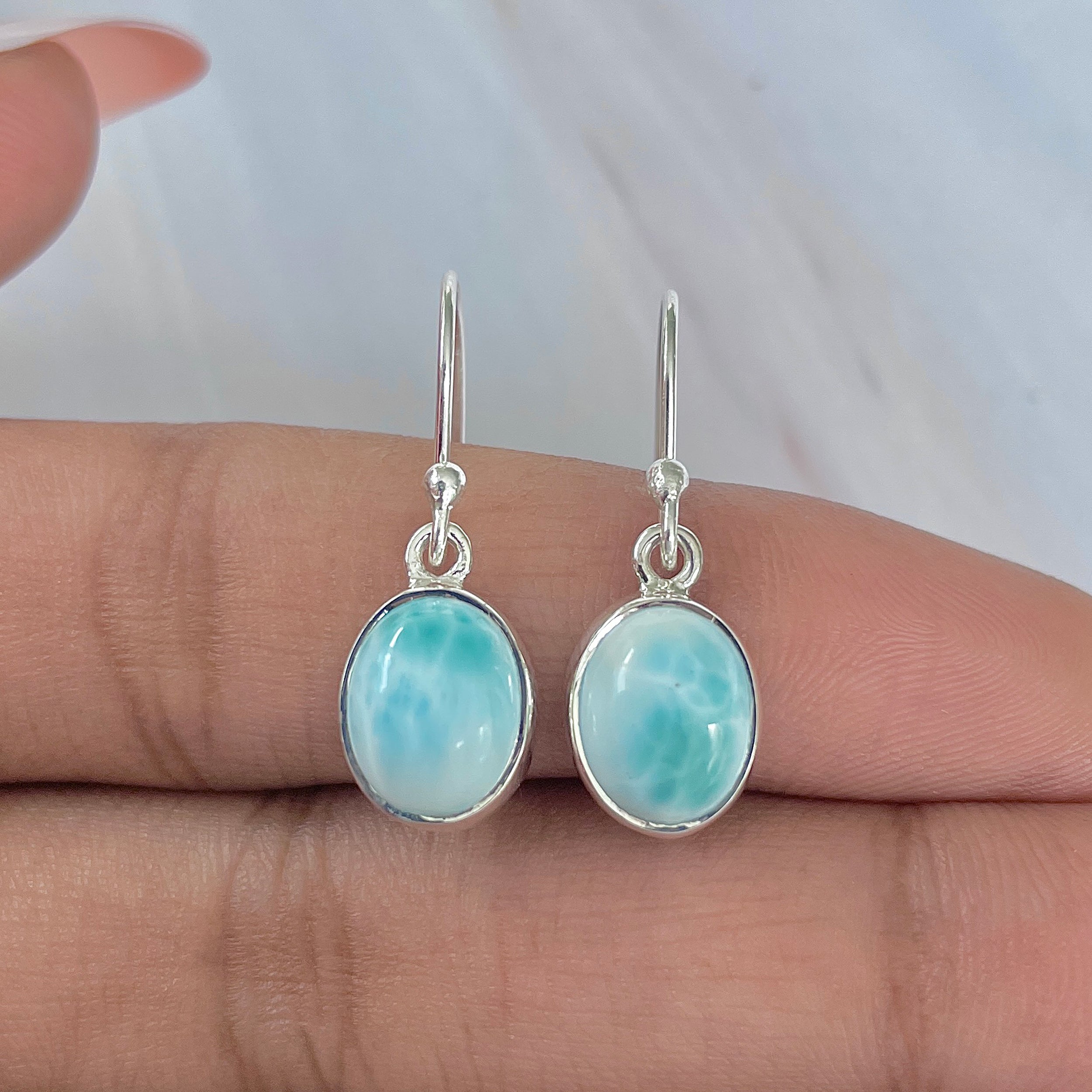 Larimar Earring-(LAR-E-1448.)
