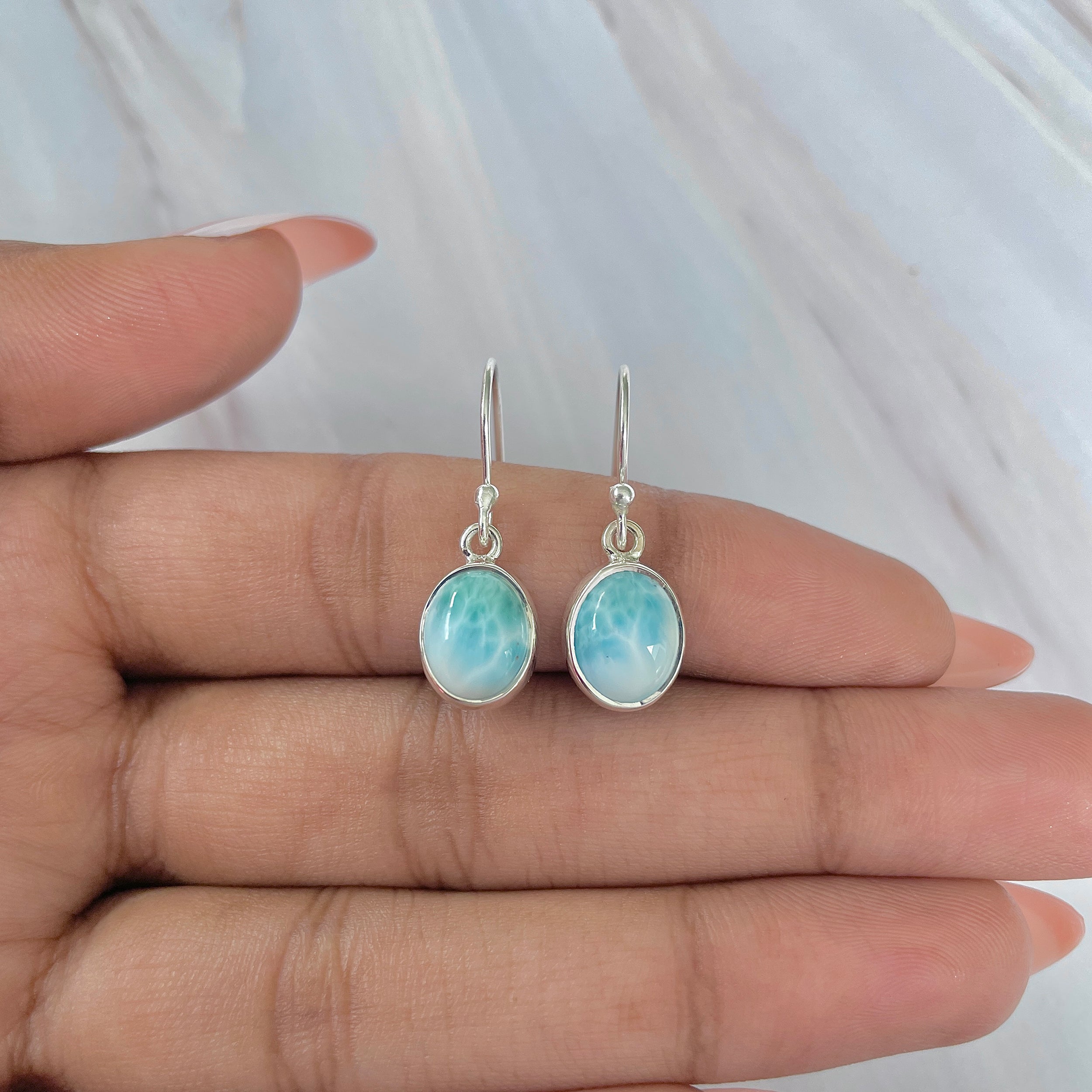 Larimar Earring-(LAR-E-1450.)