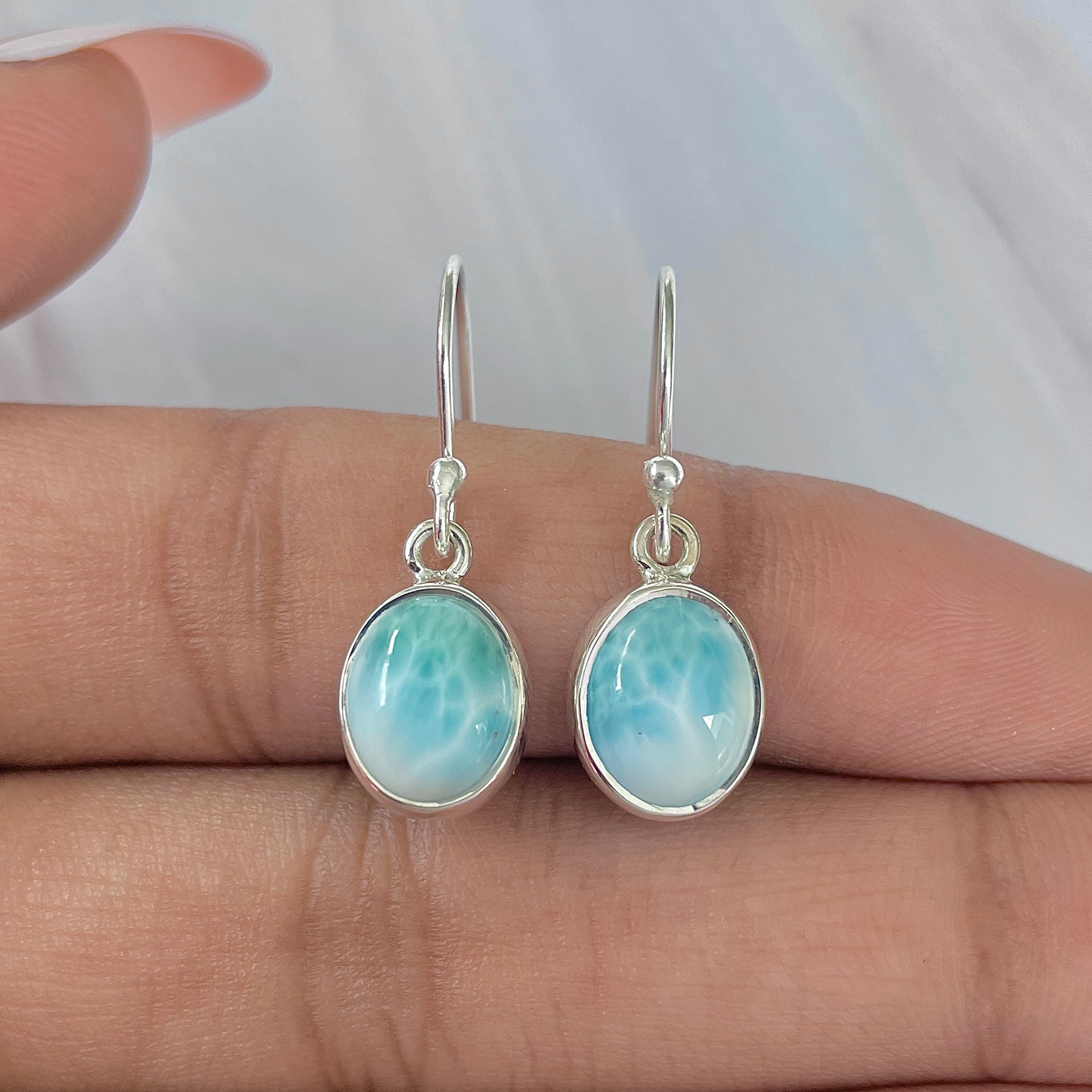 Larimar Earring-(LAR-E-1450.)