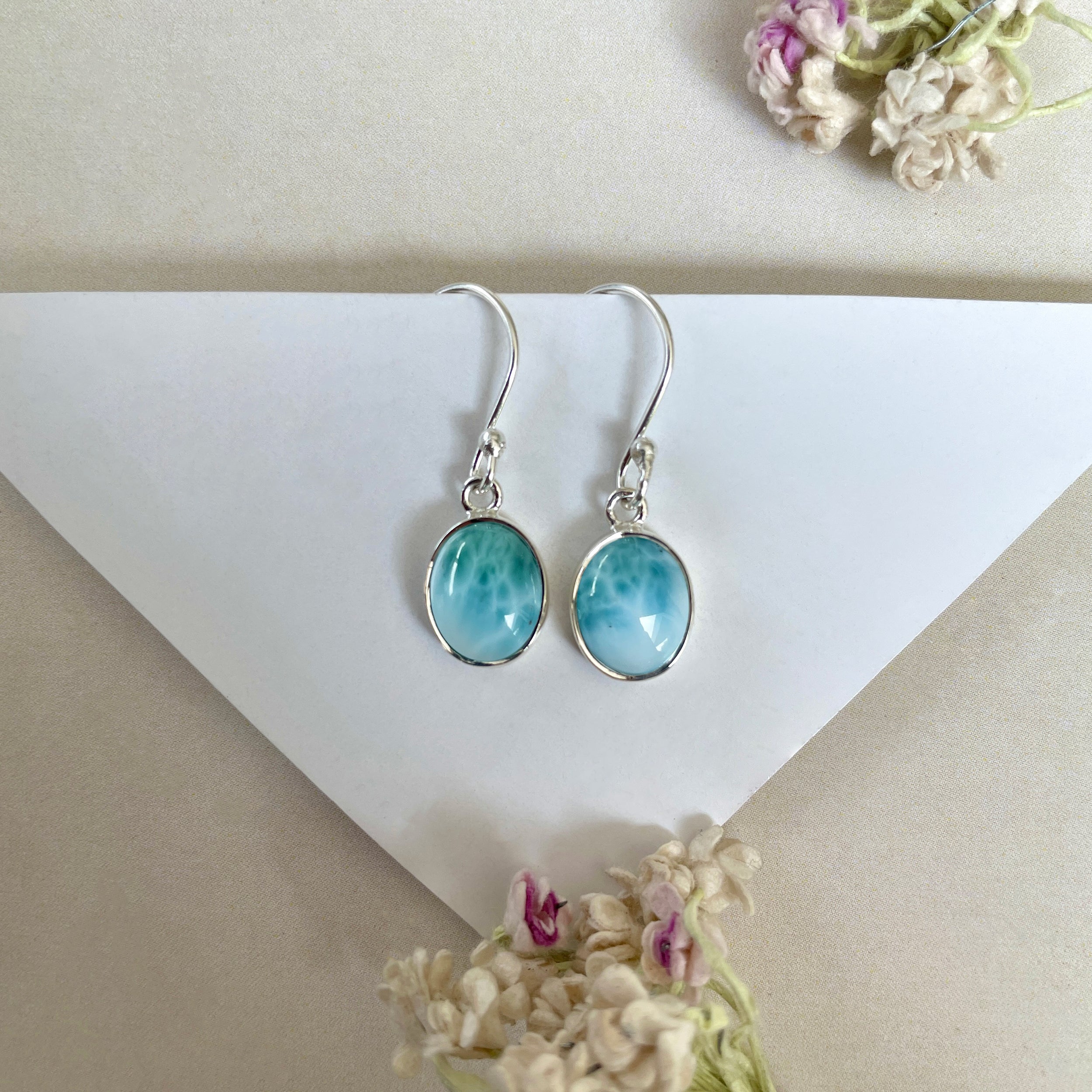 Larimar Earring-(LAR-E-1450.)