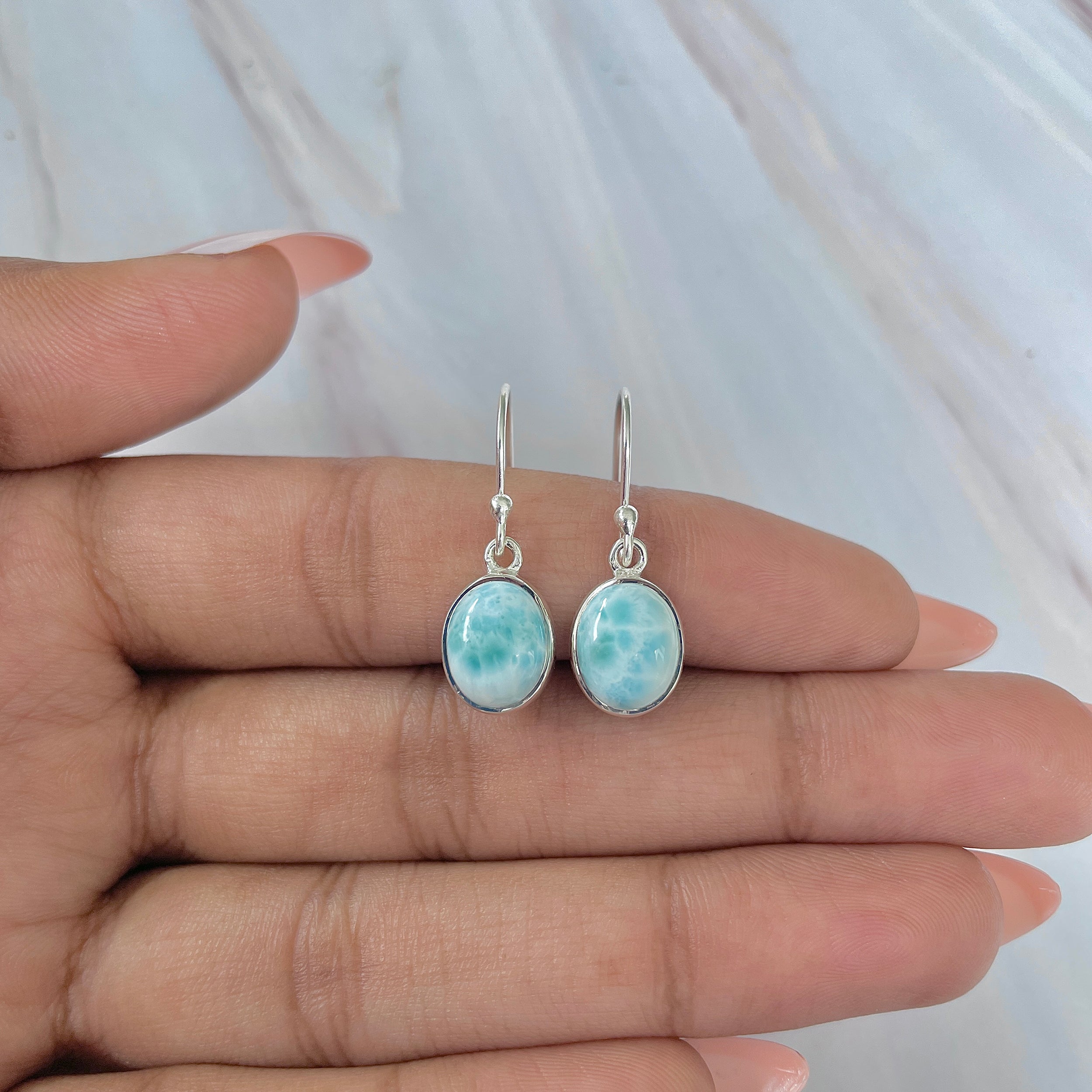 Larimar Earring-(LAR-E-1451.)