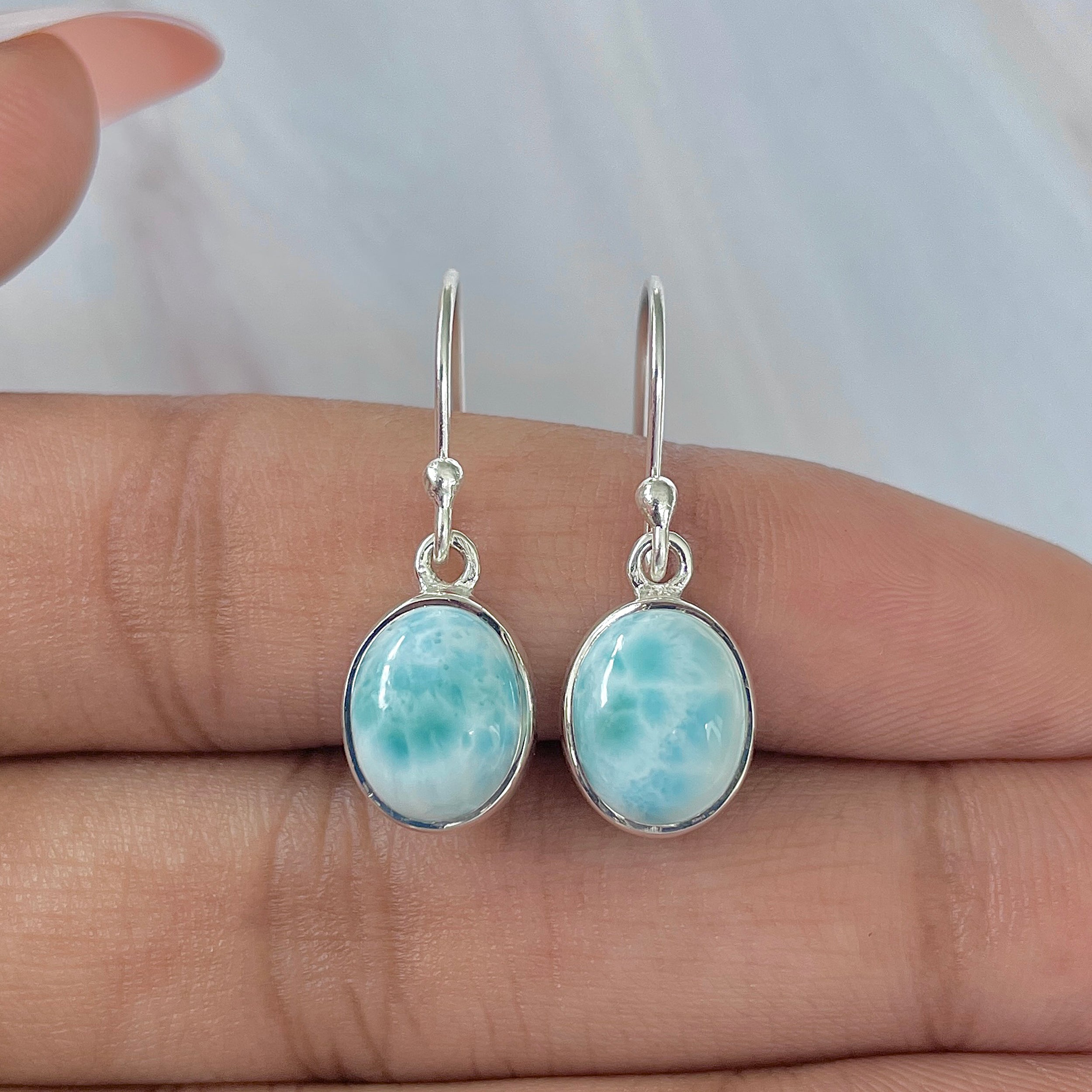 Larimar Earring-(LAR-E-1451.)