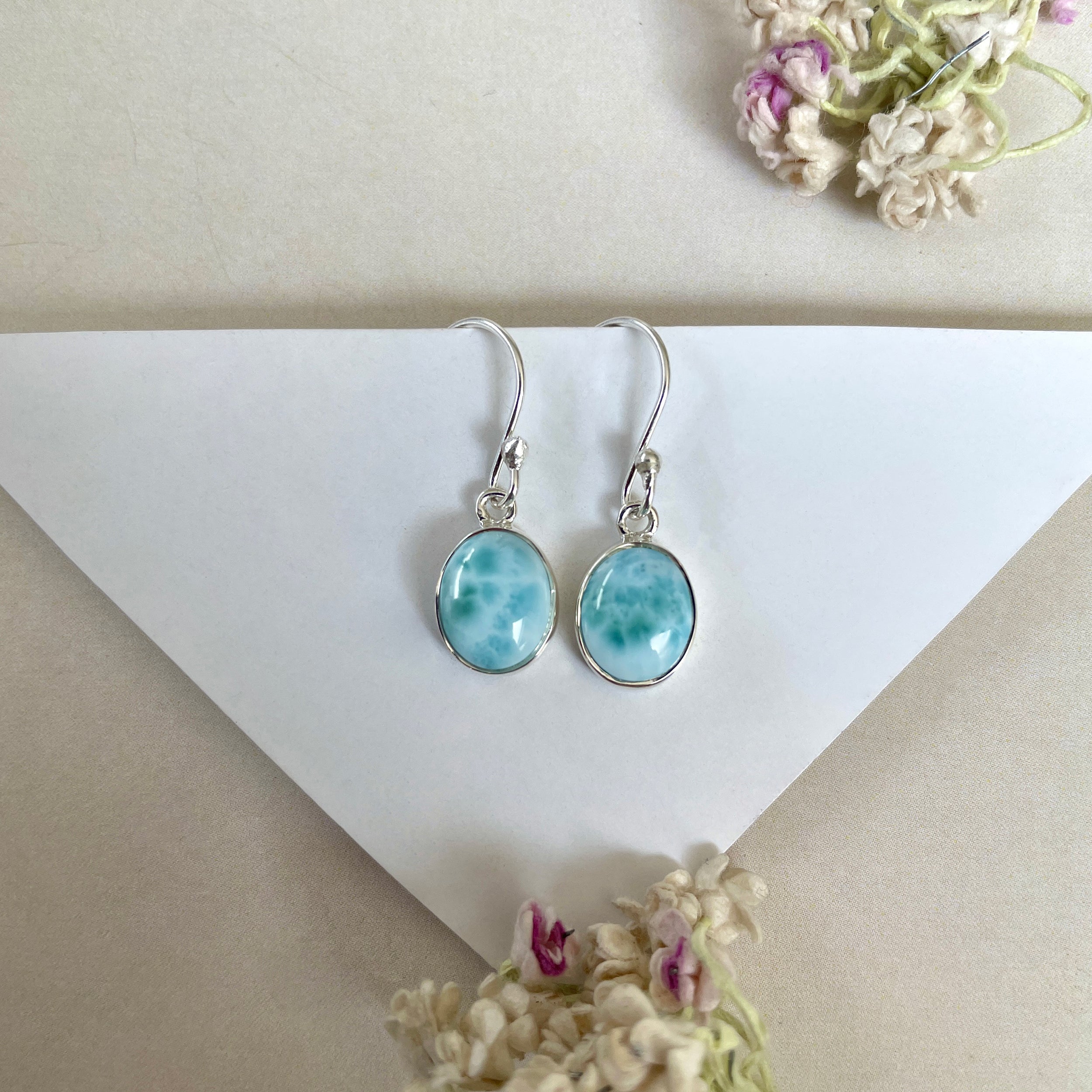 Larimar Earring-(LAR-E-1451.)