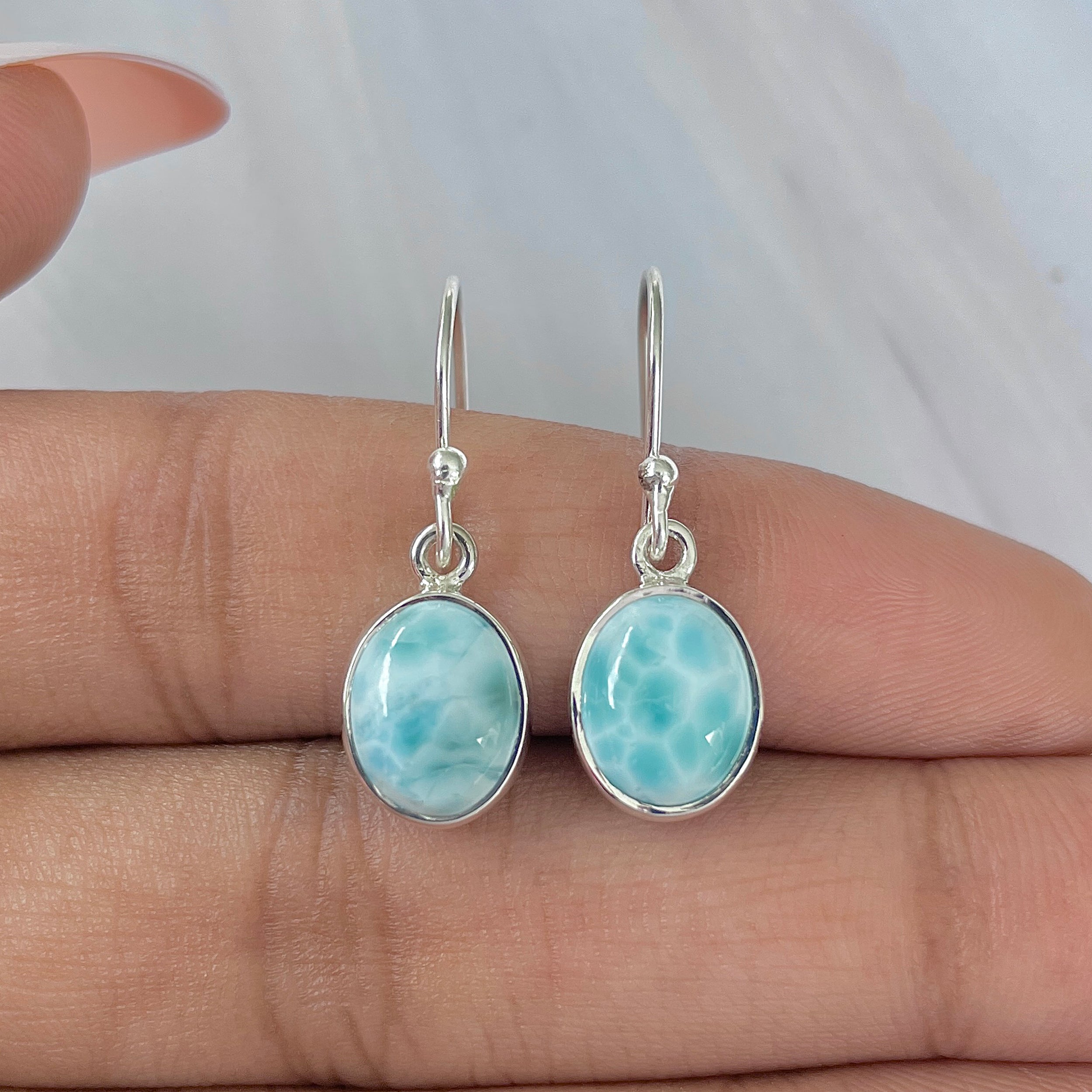 Larimar Earring-(LAR-E-1452.)