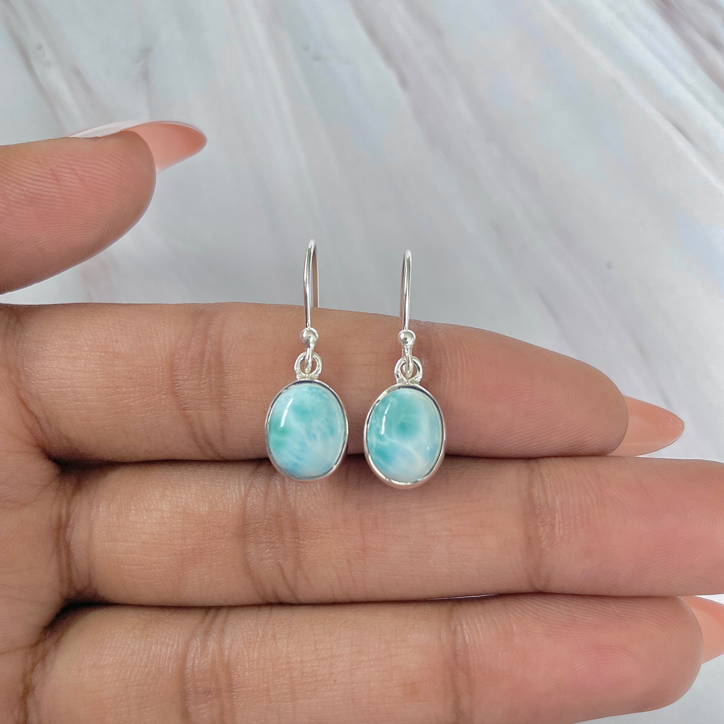 Larimar Earring-(LAR-E-1453.)