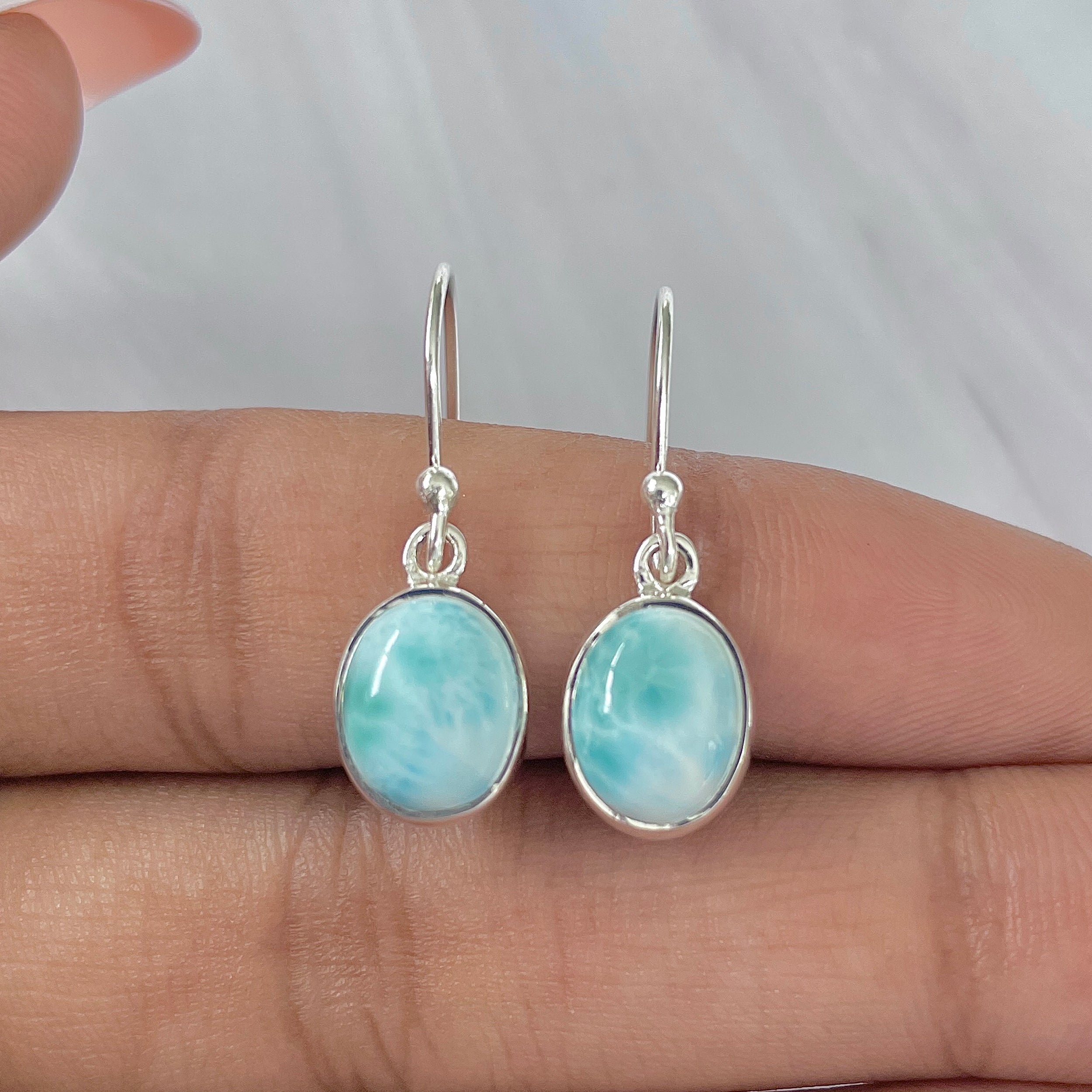 Larimar Earring-(LAR-E-1453.)