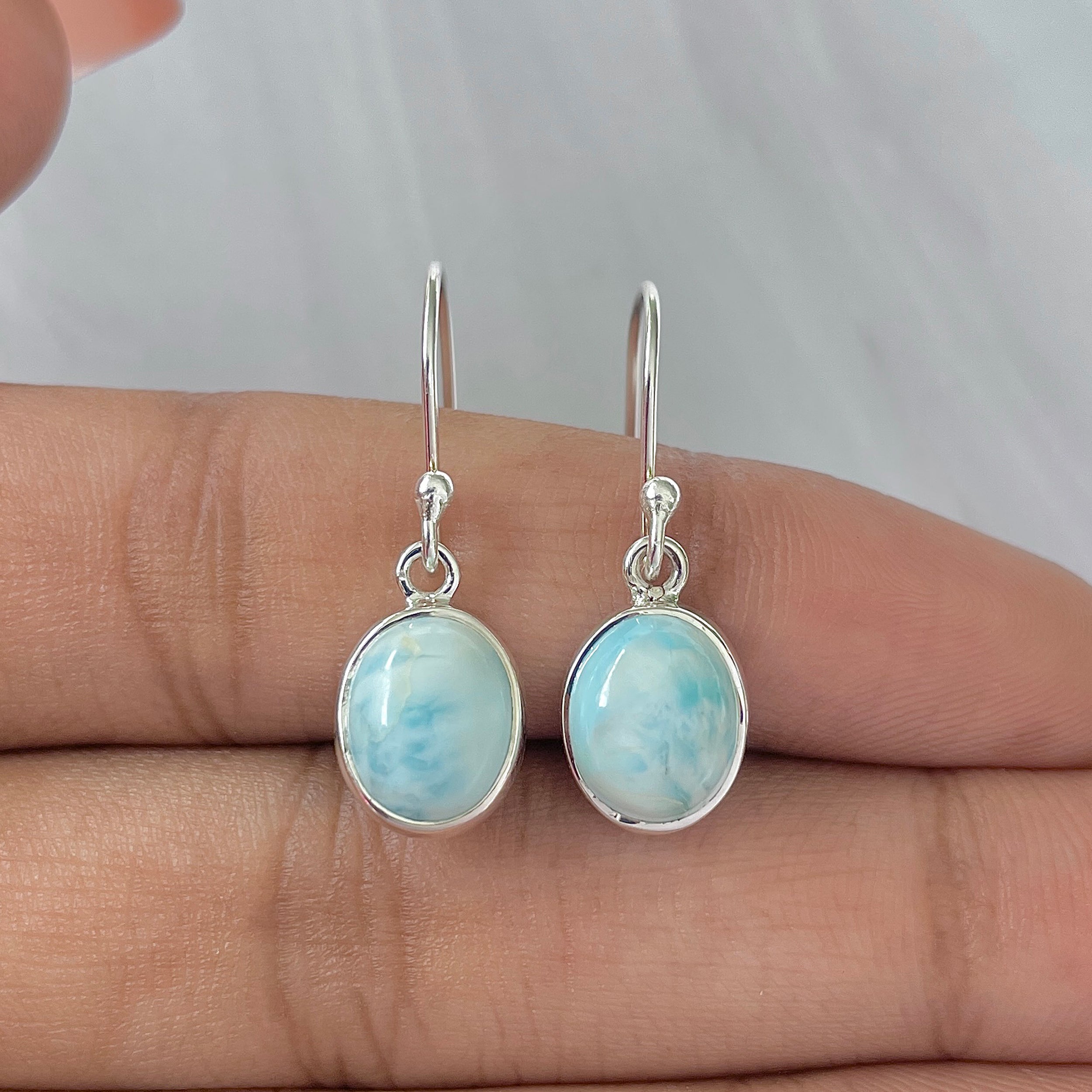 Larimar Earring-(LAR-E-1454.)