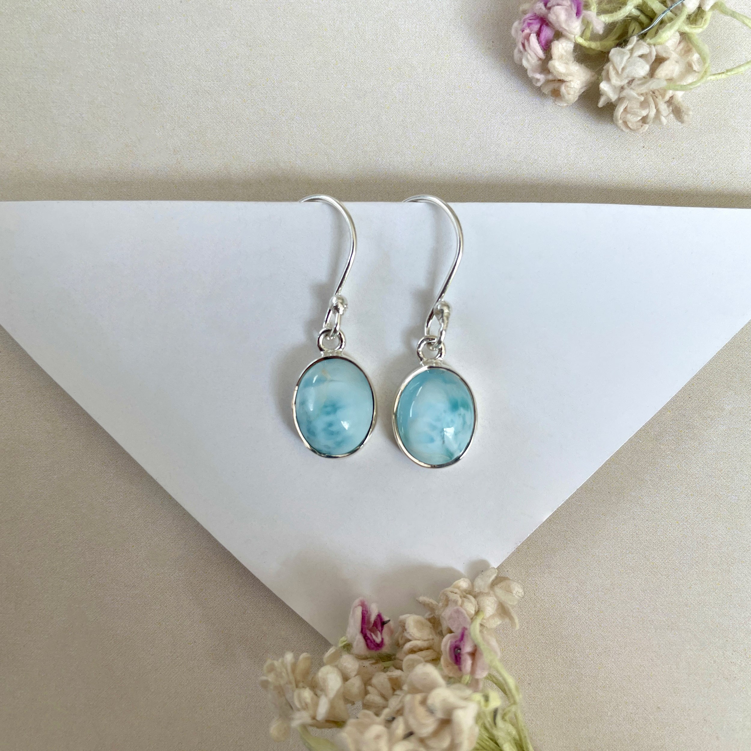 Larimar Earring-(LAR-E-1454.)