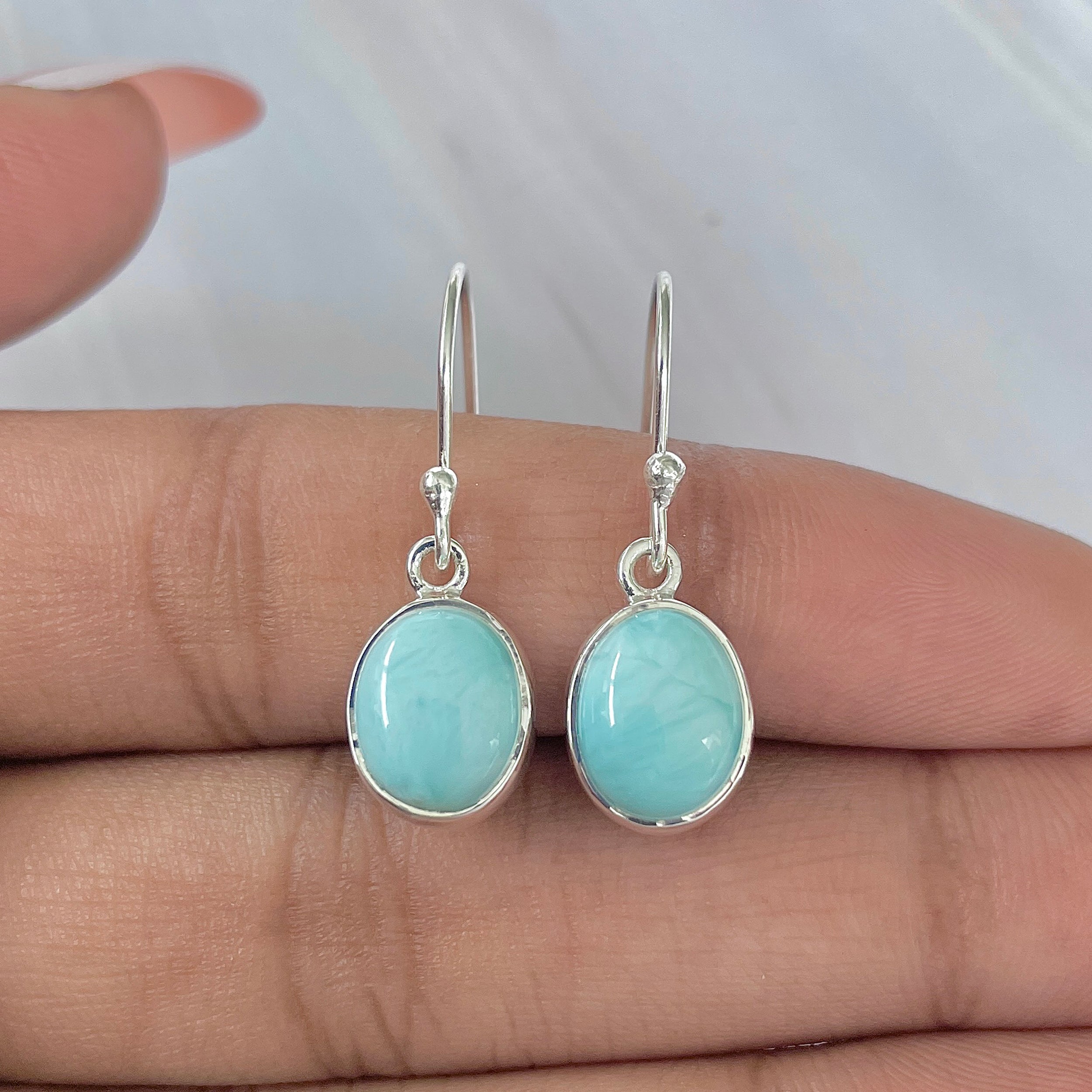 Larimar Earring-(LAR-E-1455.)