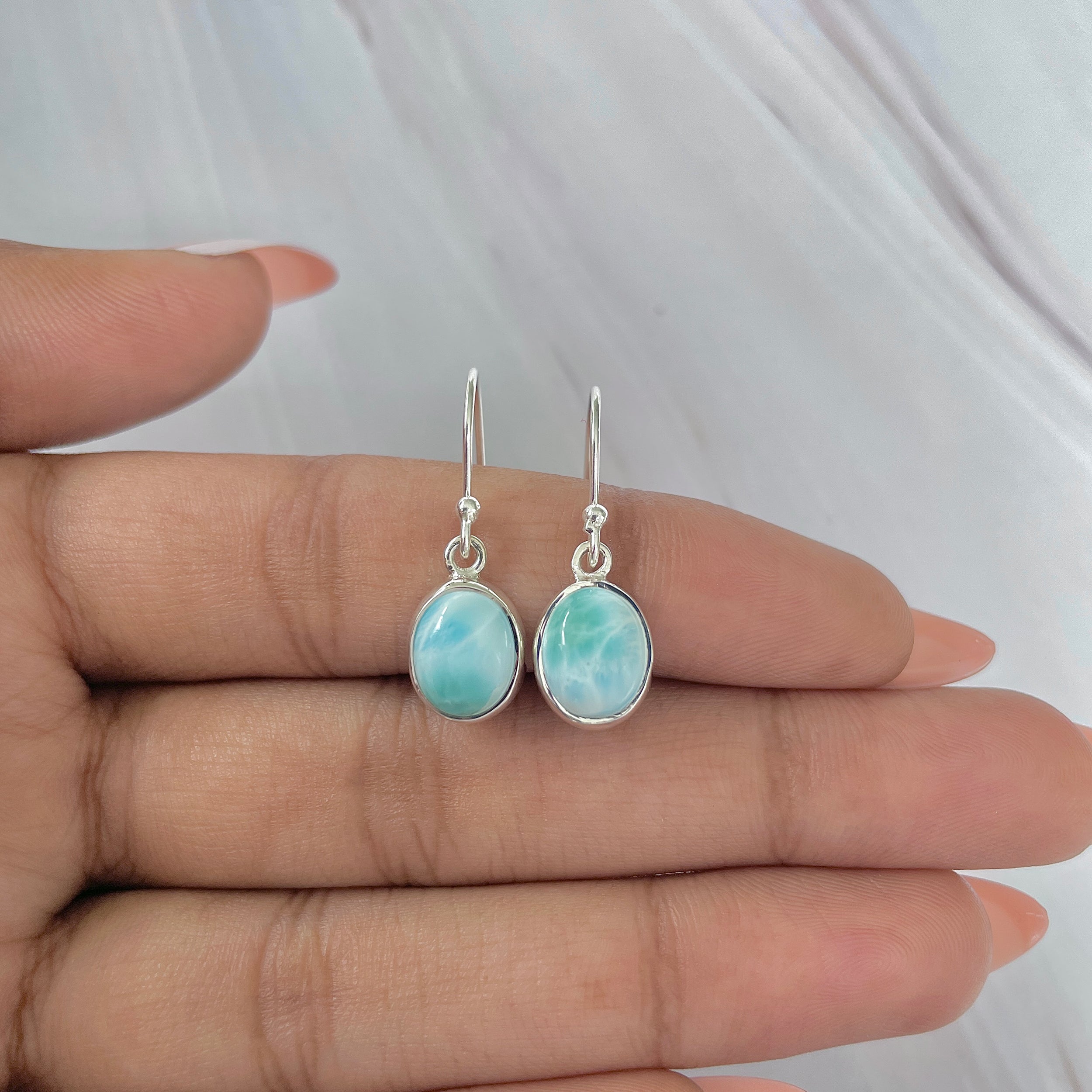 Larimar Earring-(LAR-E-1456.)