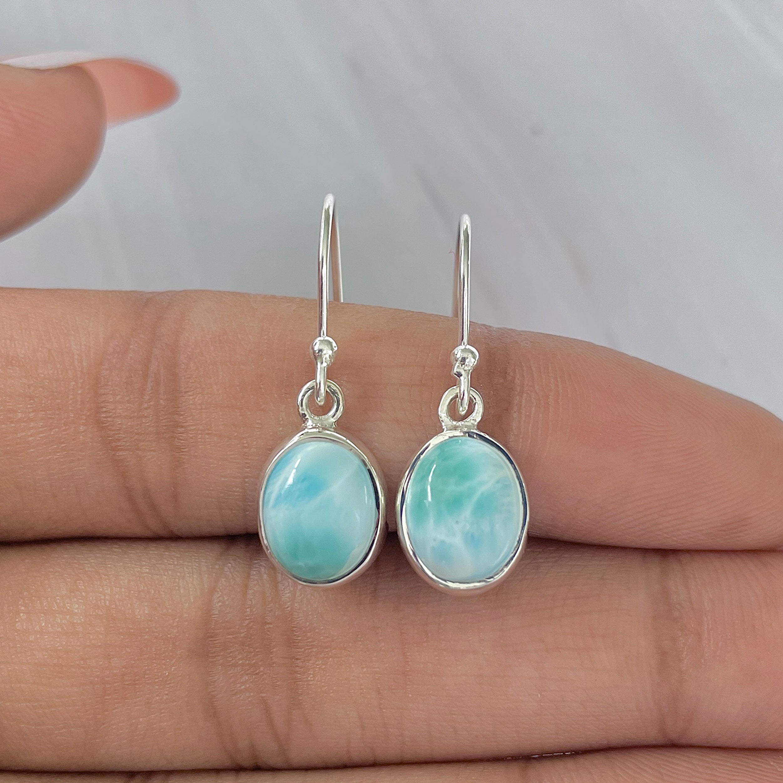 Larimar Earring-(LAR-E-1456.)