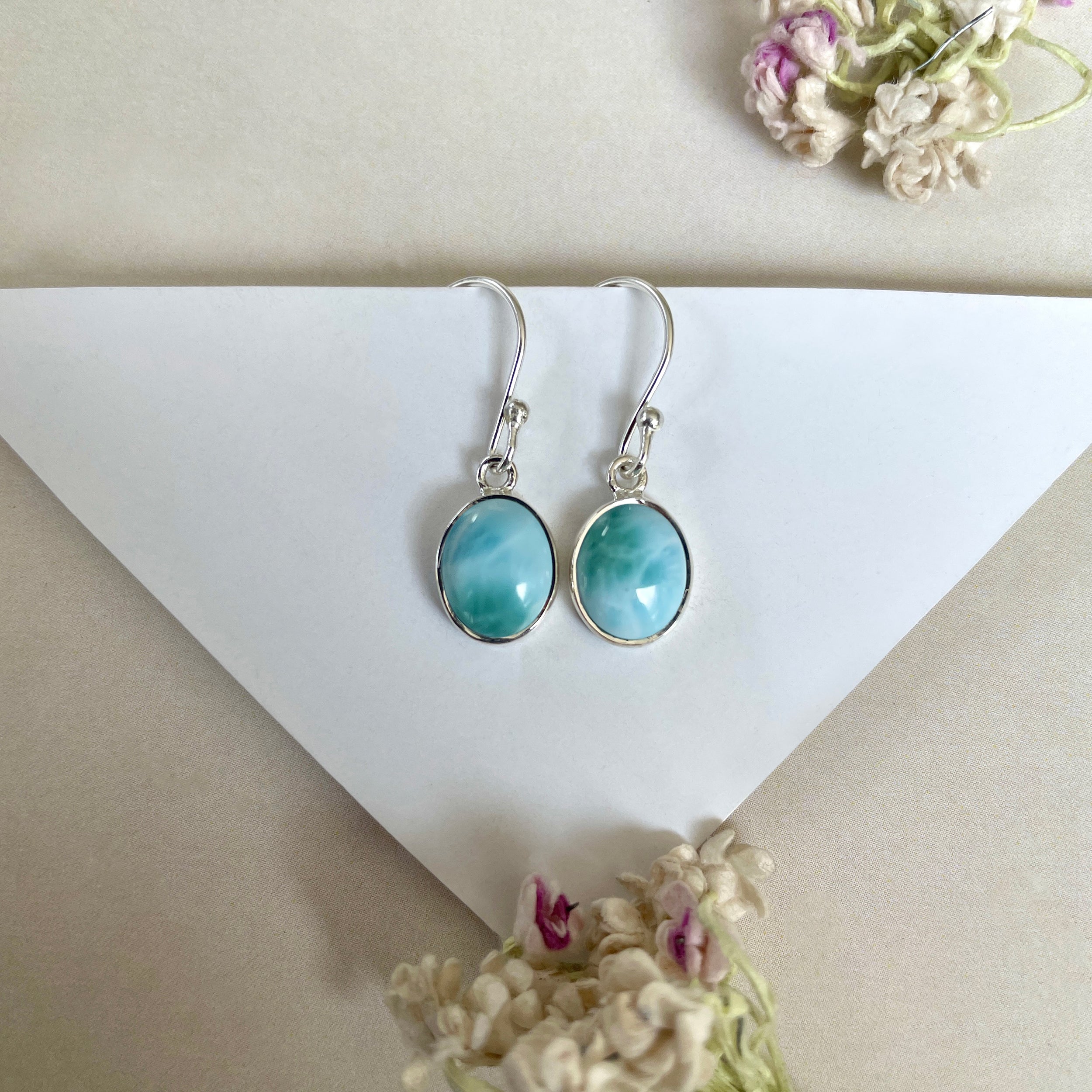 Larimar Earring-(LAR-E-1456.)