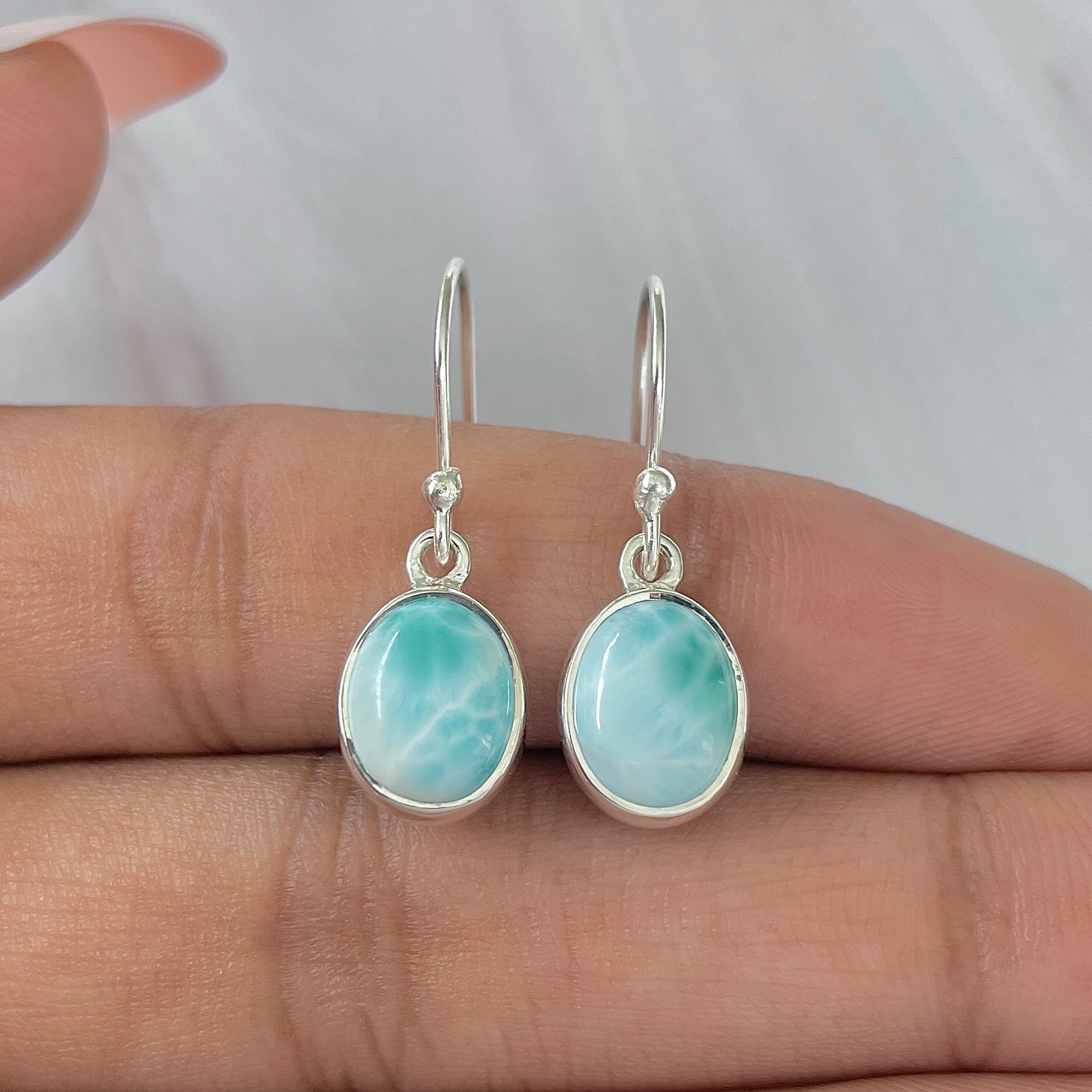 Larimar Earring-(LAR-E-1457.)