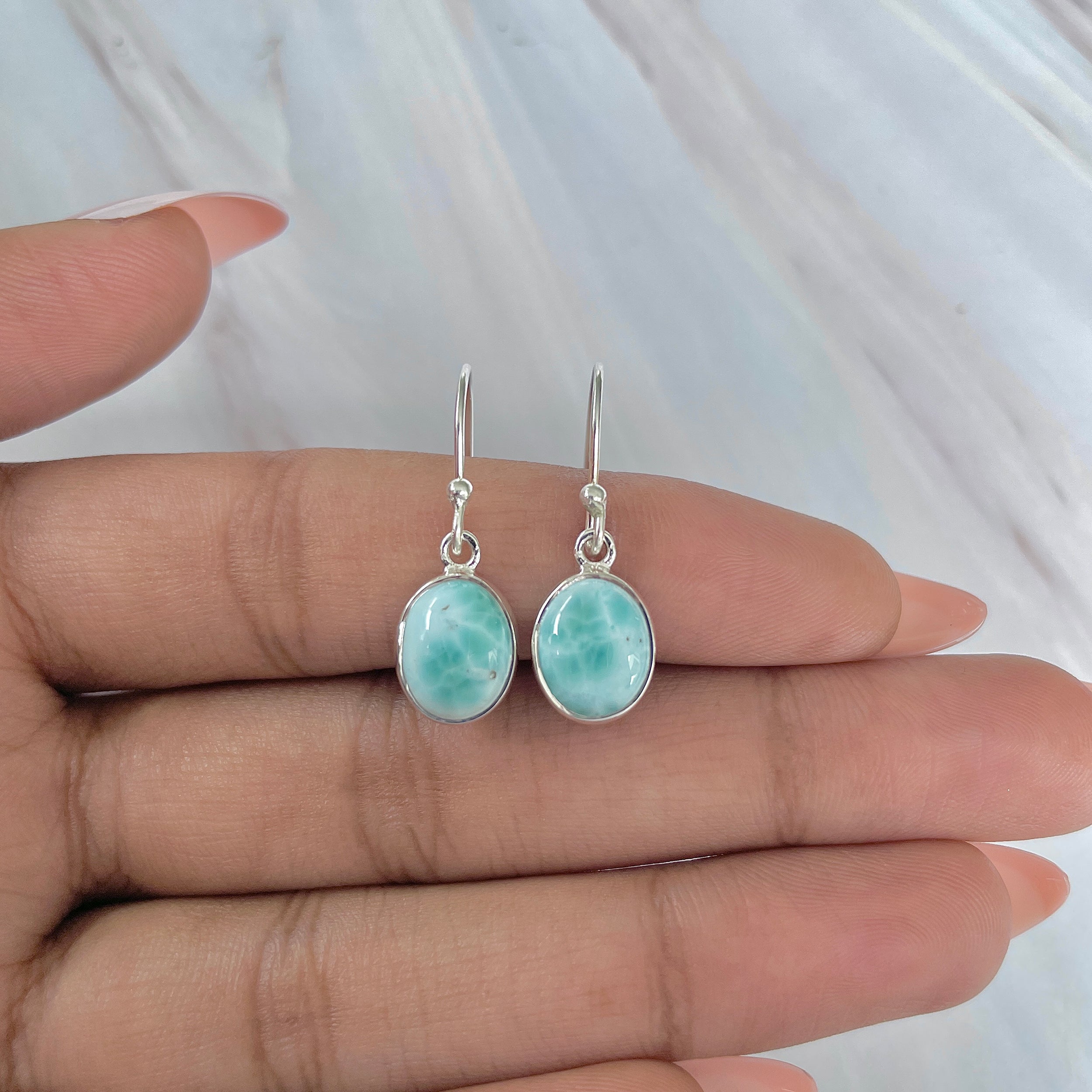 Larimar Earring-(LAR-E-1462.)