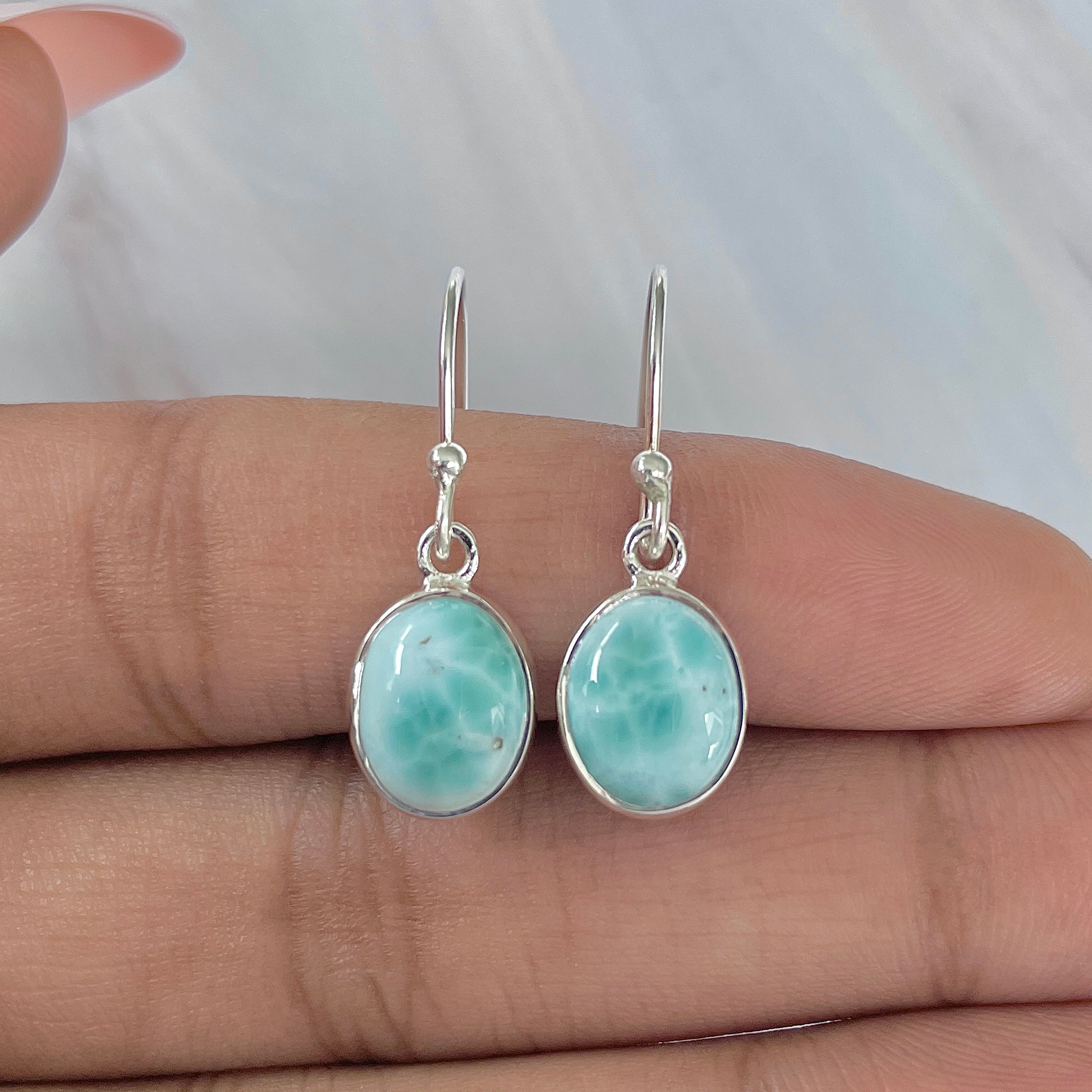 Larimar Earring-(LAR-E-1462.)