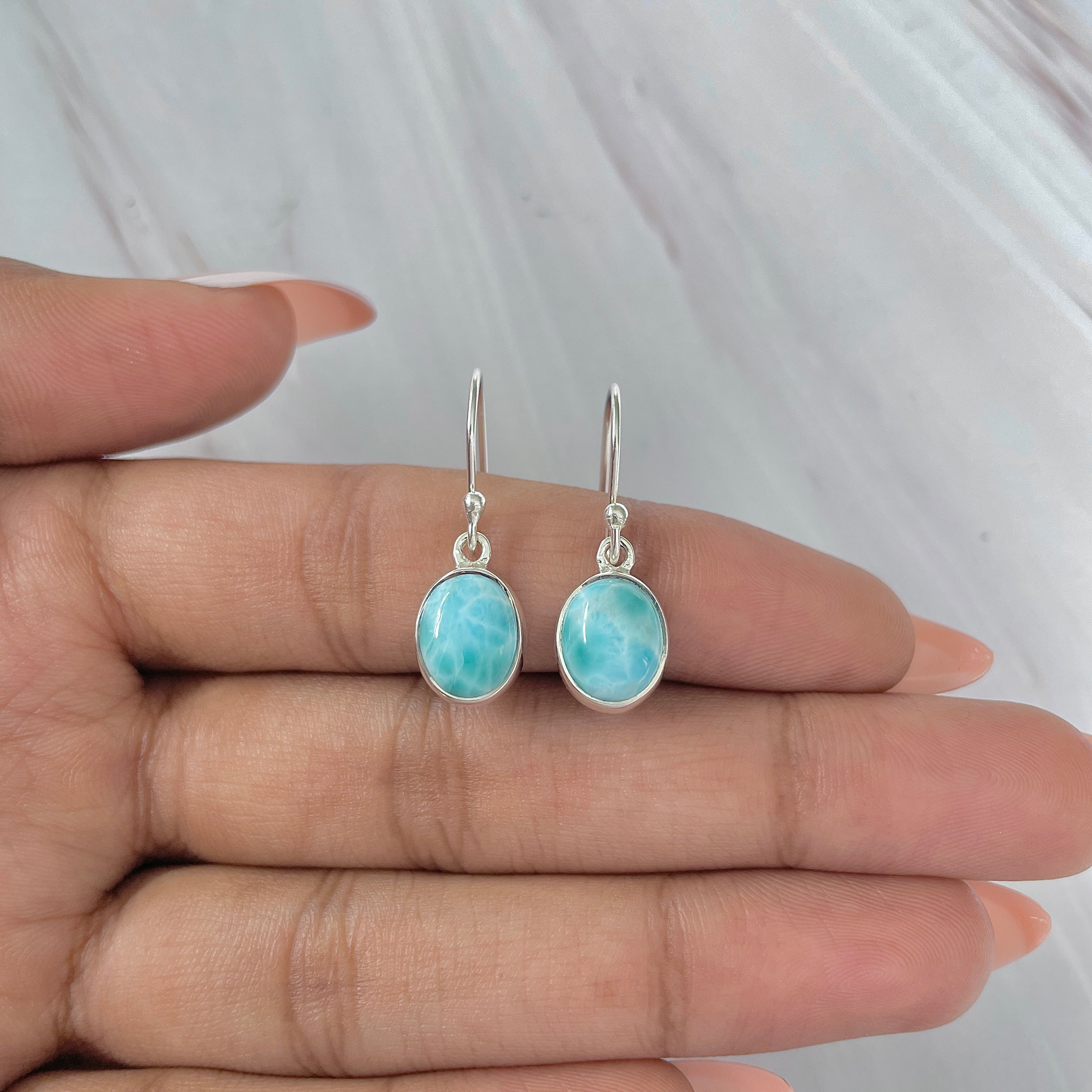 Larimar Earring-(LAR-E-1463.)