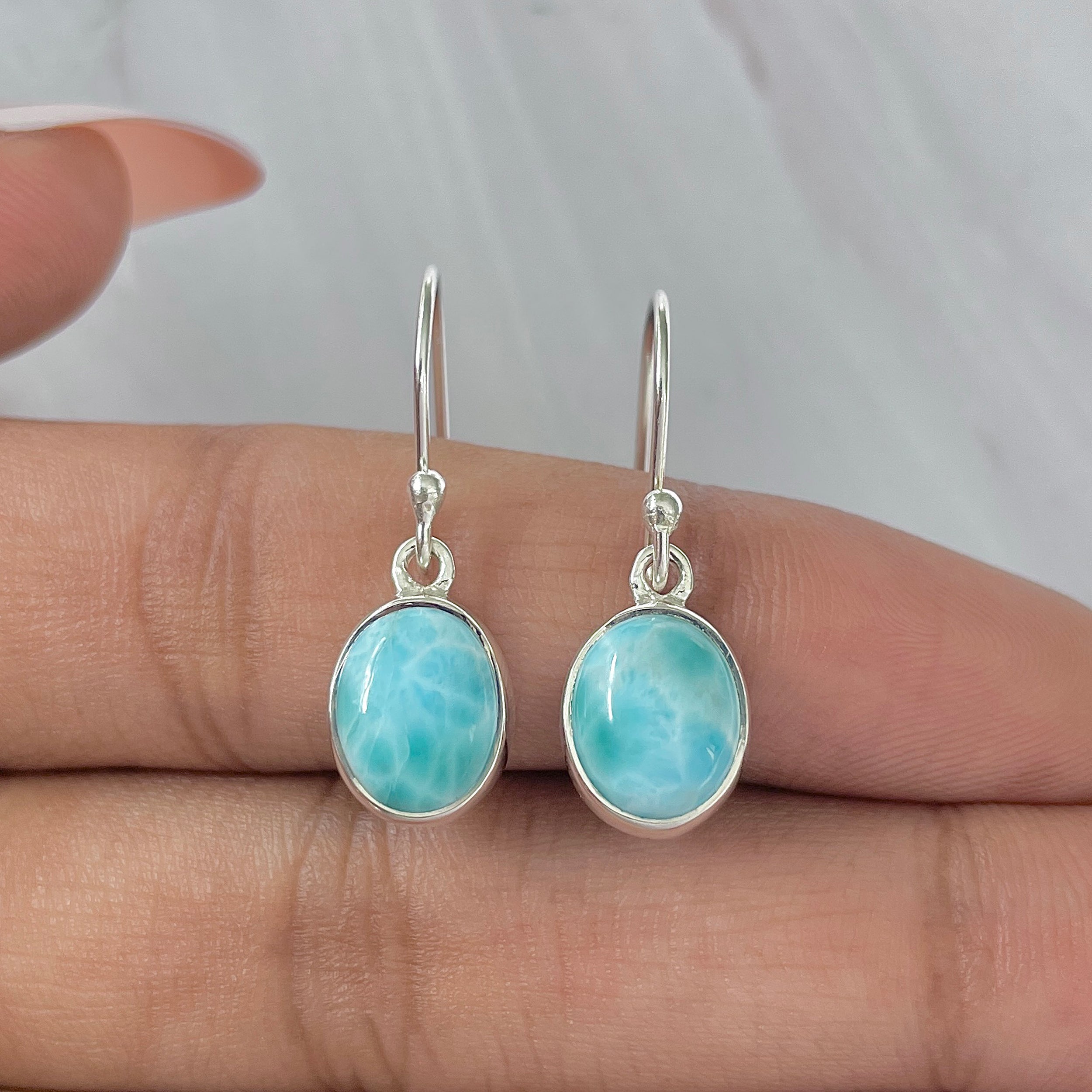 Larimar Earring-(LAR-E-1463.)