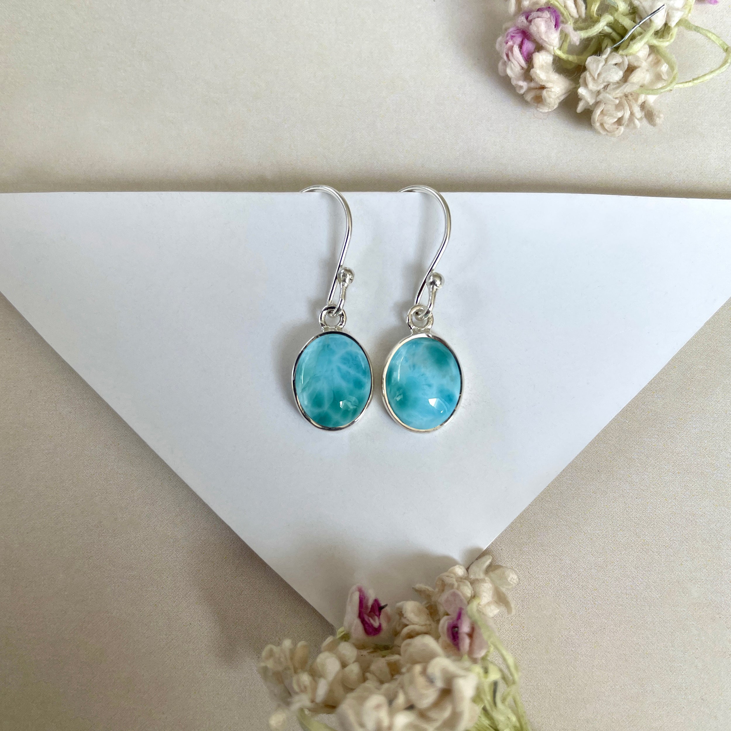Larimar Earring-(LAR-E-1463.)