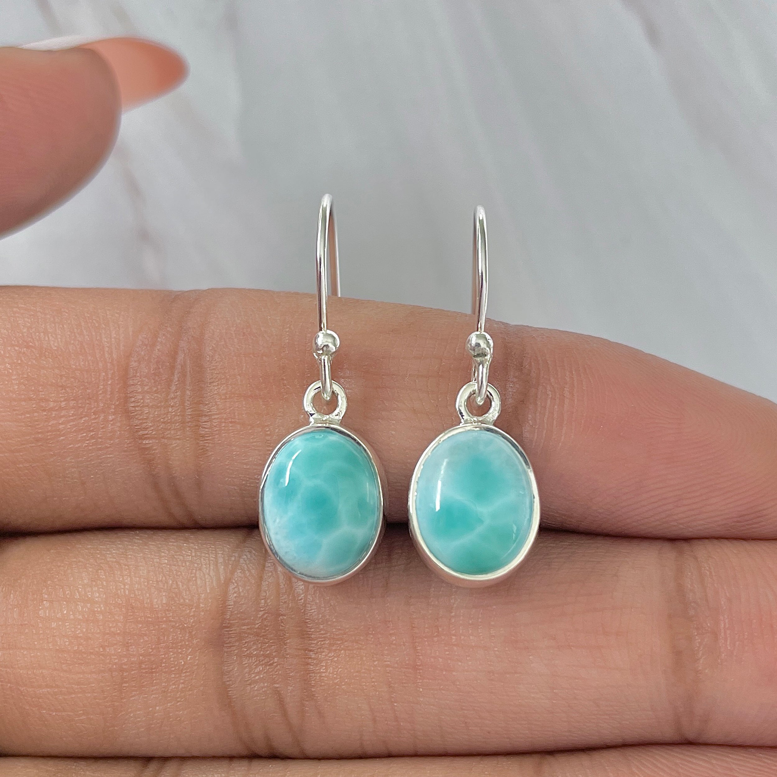 Larimar Earring-(LAR-E-1464.)
