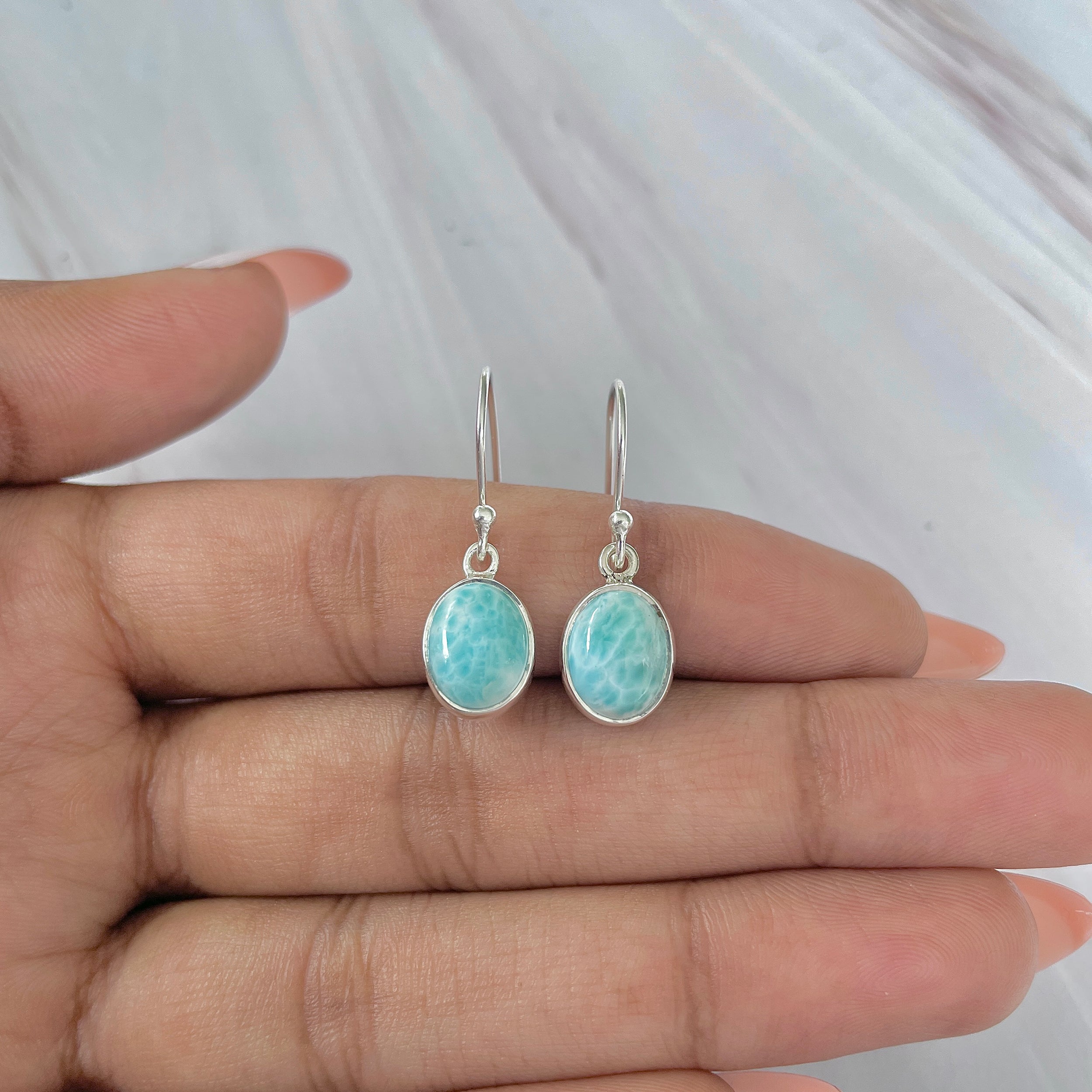 Larimar Earring-(LAR-E-1465.)