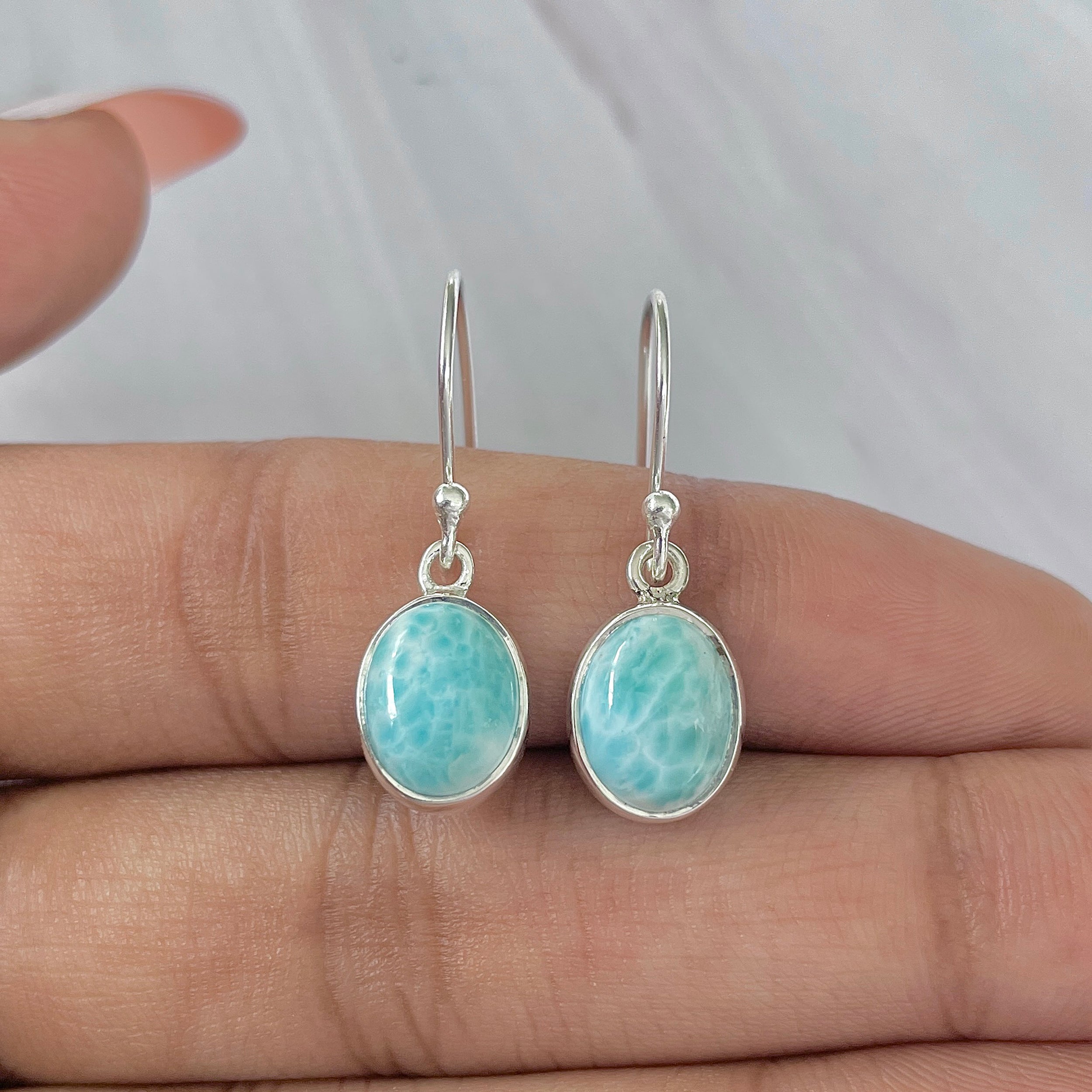 Larimar Earring-(LAR-E-1465.)