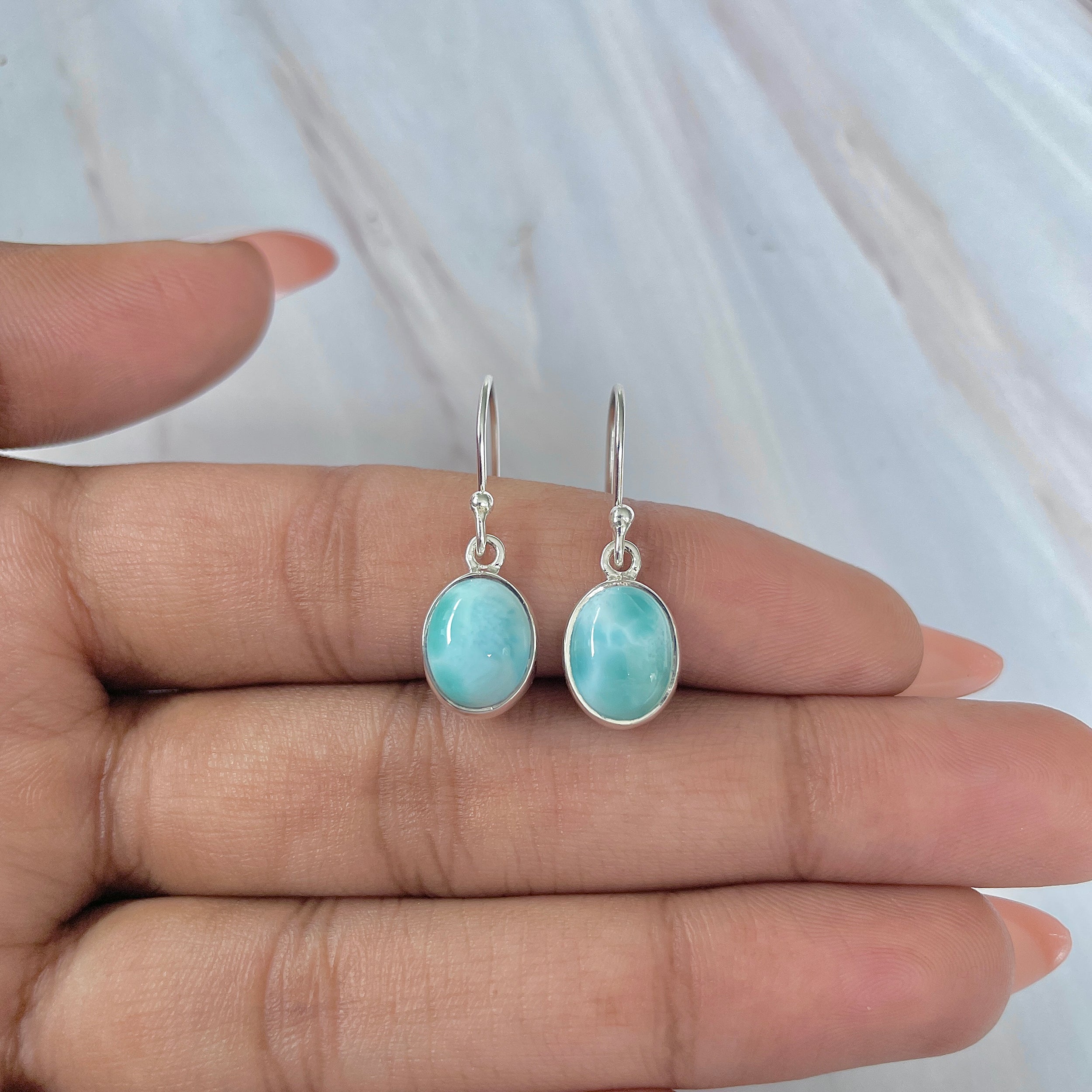 Larimar Earring-(LAR-E-1466.)