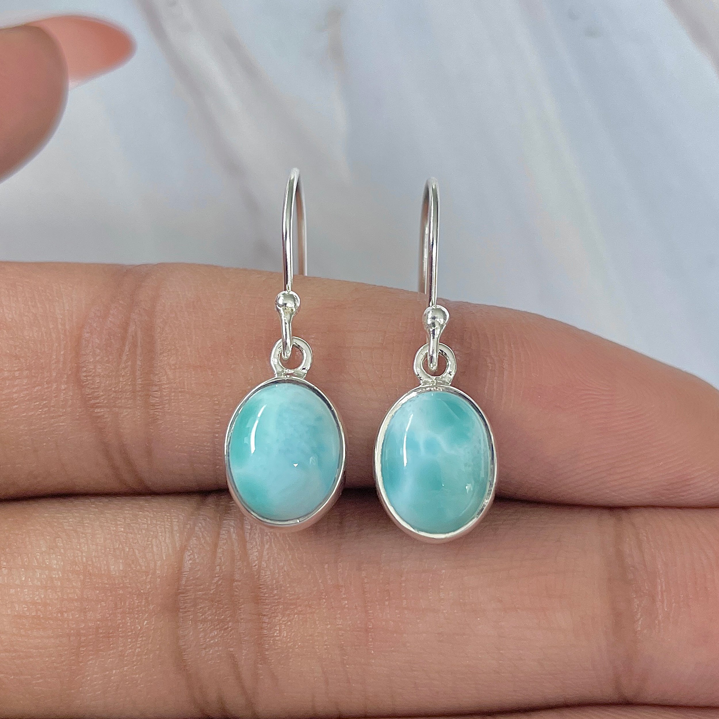 Larimar Earring-(LAR-E-1466.)