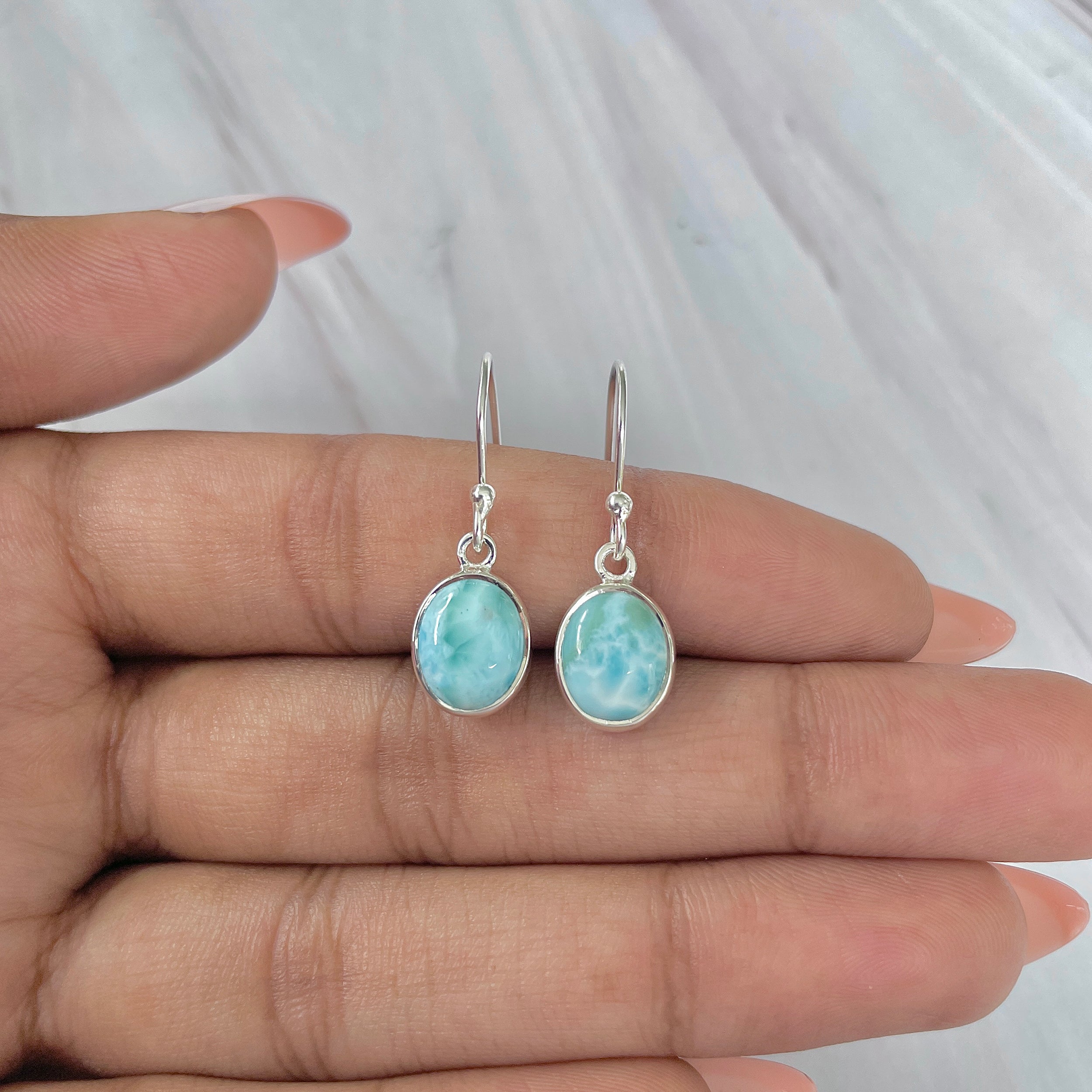 Larimar Earring-(LAR-E-1467.)