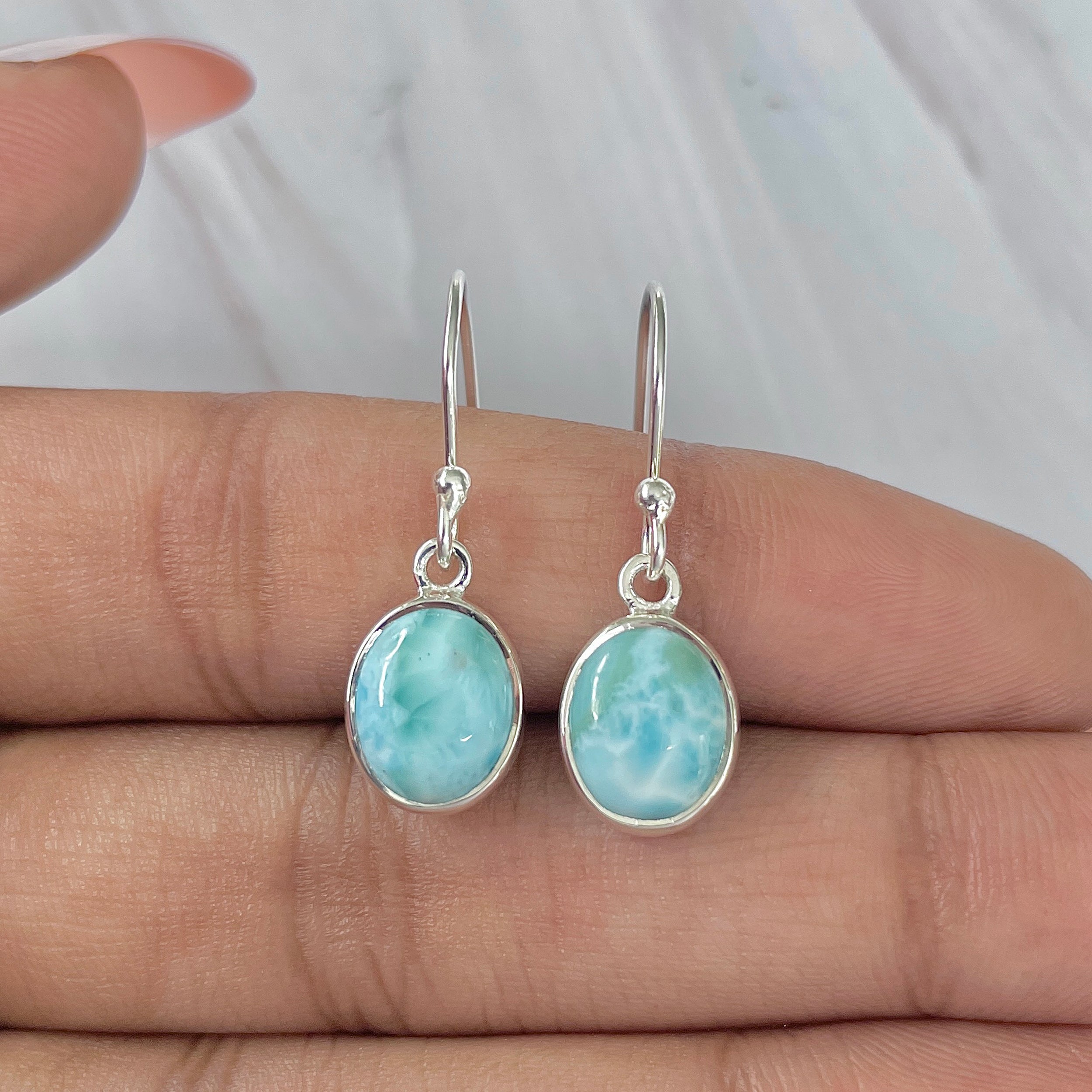 Larimar Earring-(LAR-E-1467.)