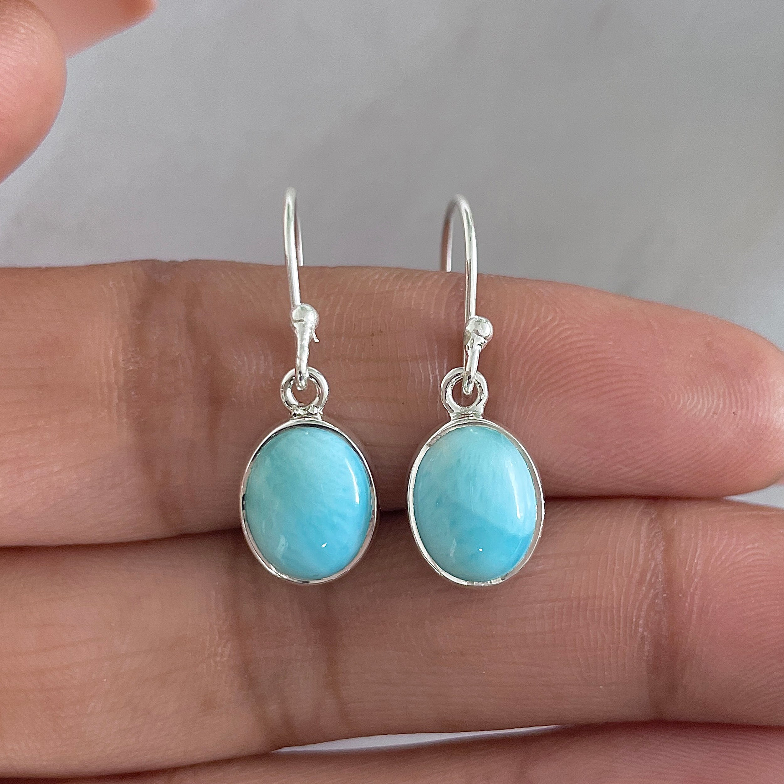 Larimar Earring-(LAR-E-1468.)