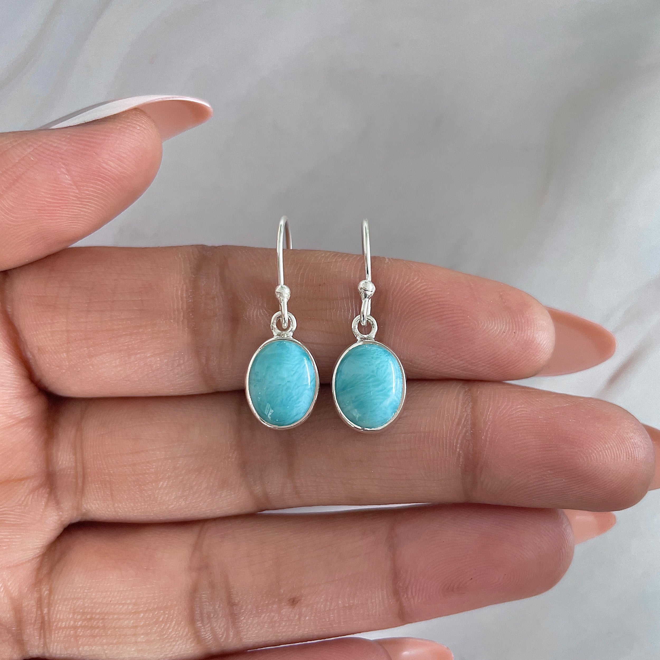 Larimar Earring-(LAR-E-1469.)