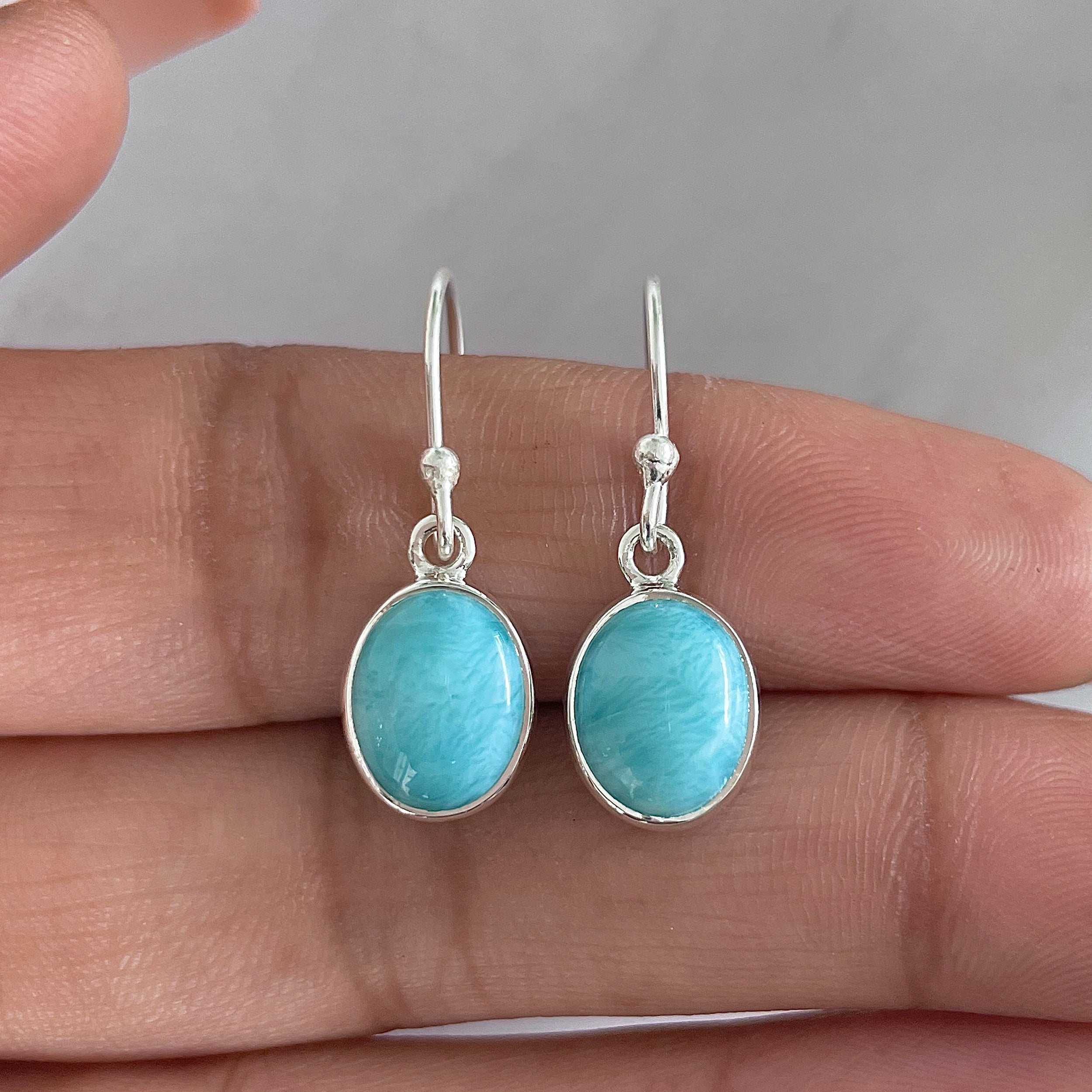 Larimar Earring-(LAR-E-1469.)