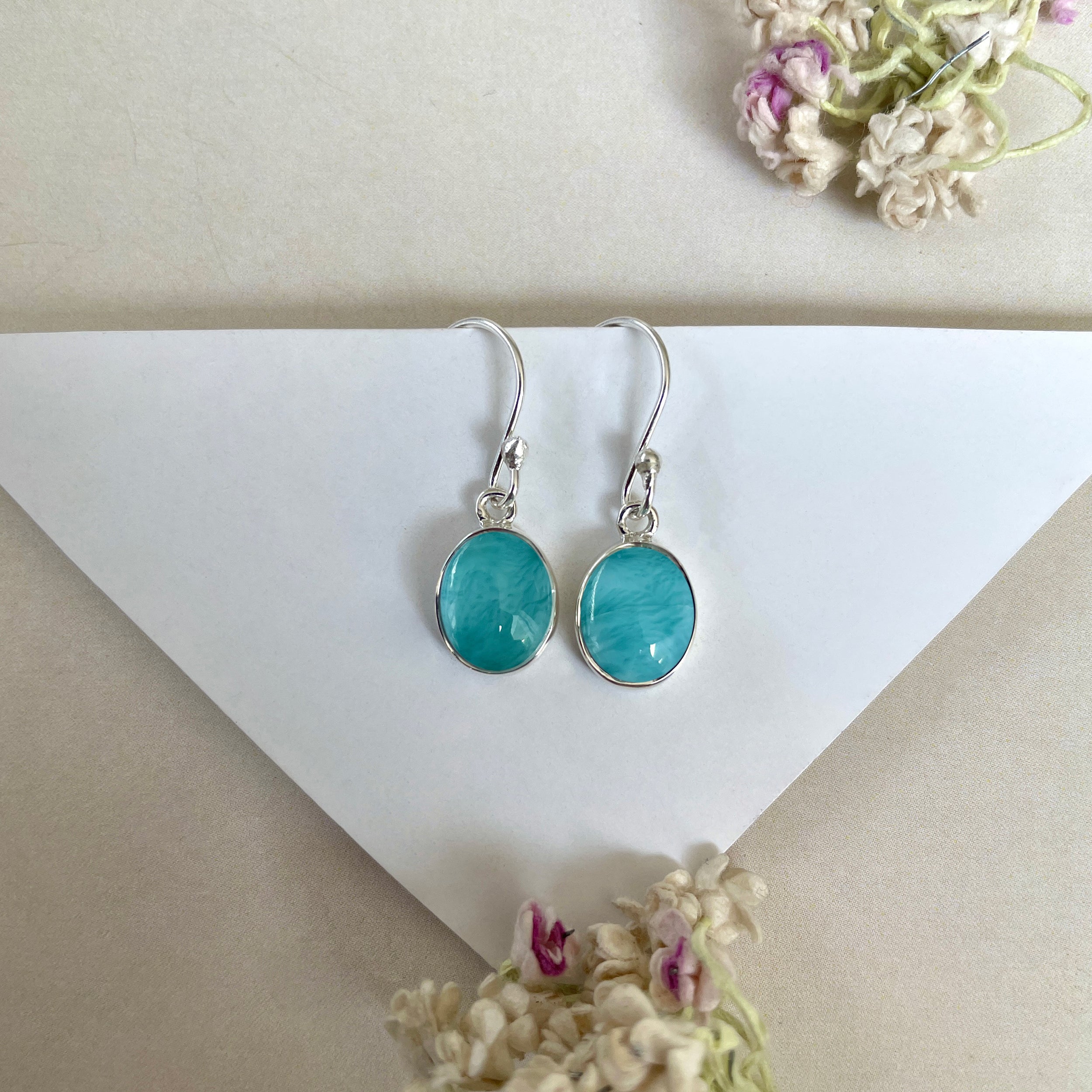 Larimar Earring-(LAR-E-1469.)